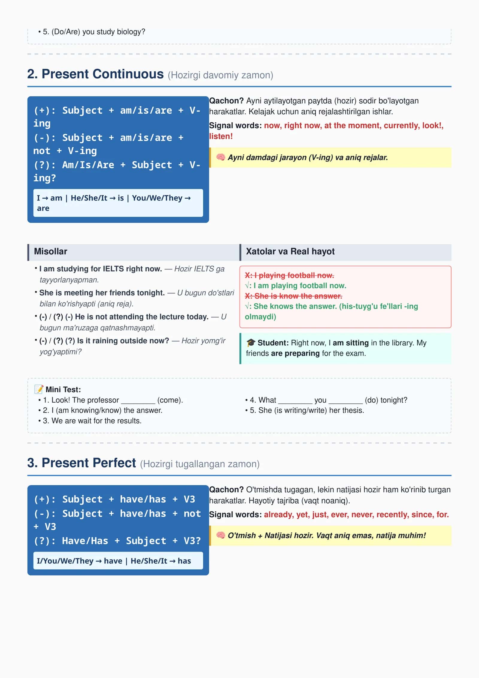 ENGLISH TENSES (Compact Guide) 2