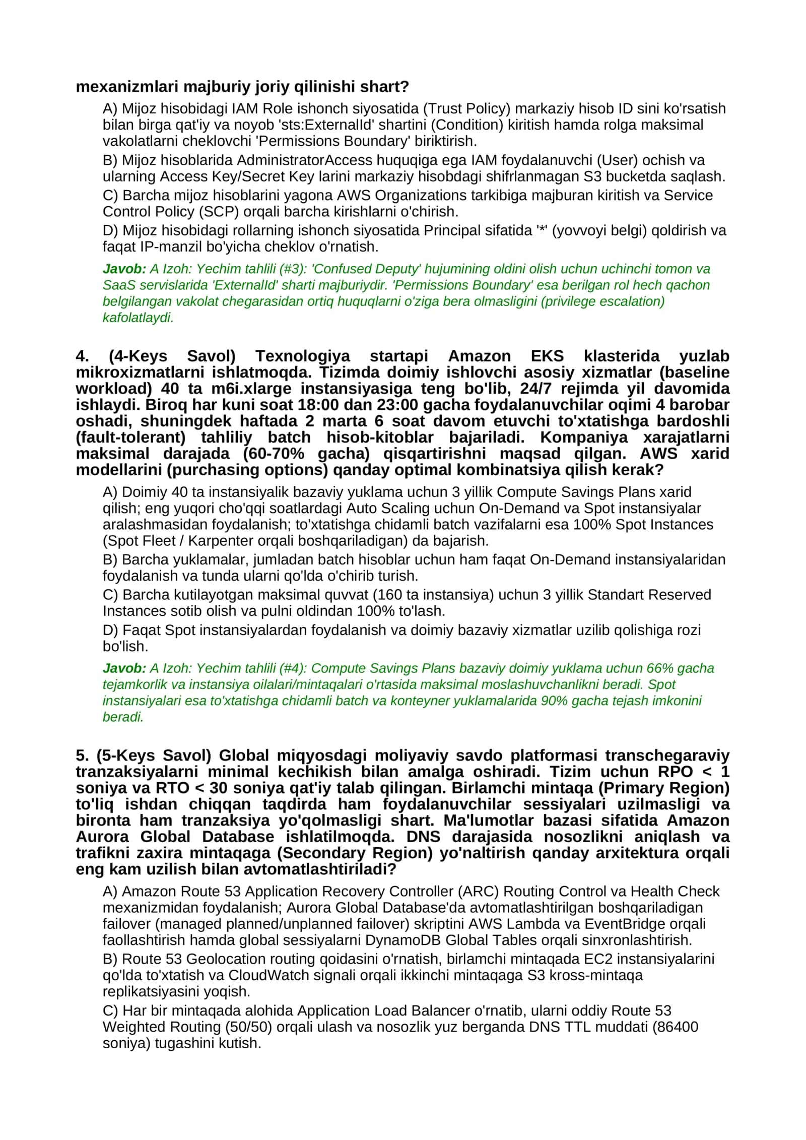 MILLIY SERTIFIKAT TESTLARI EXTREME / SCENARIO-BASED 2