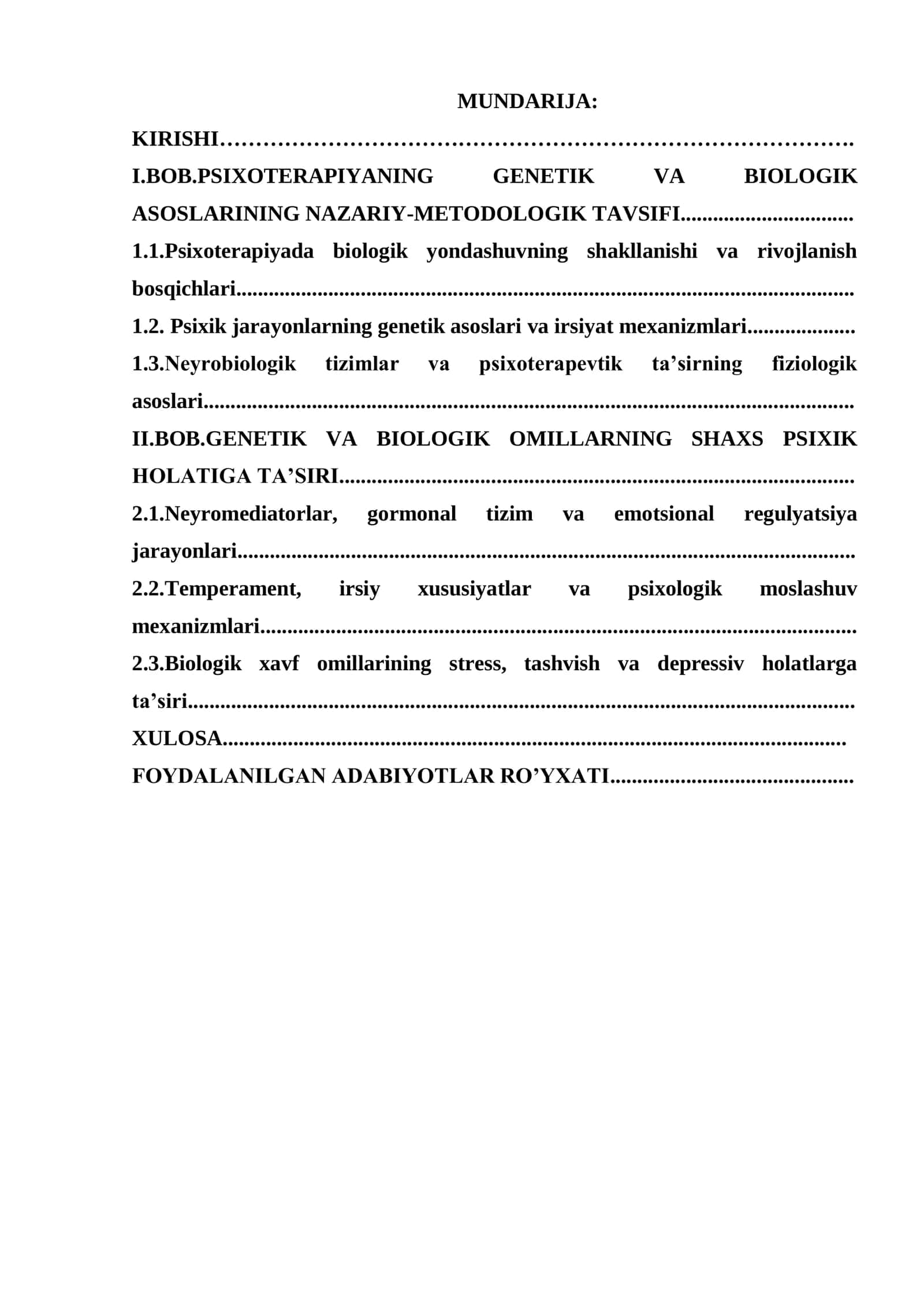 KLINIK PSIXOLOGIYA FANIDAN KURS ISHI 2