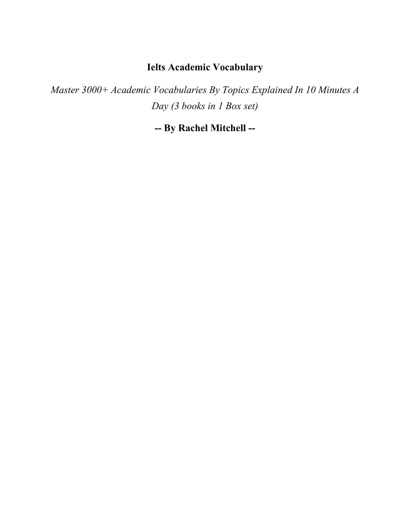 Ielts Academic Vocabulary 2