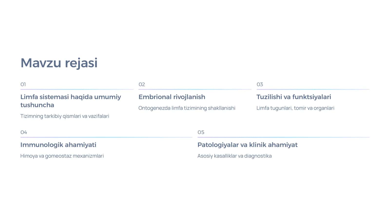 Limfa sistemasi rivojlanishi va uning organizmdagi ahamiyati 2