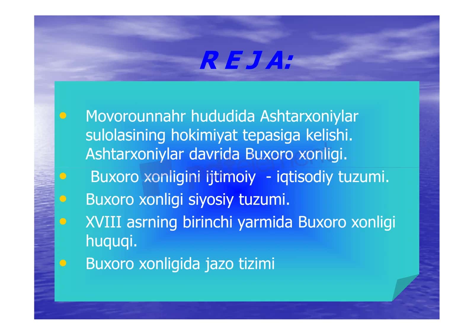 BUXORO XONLIGI 2