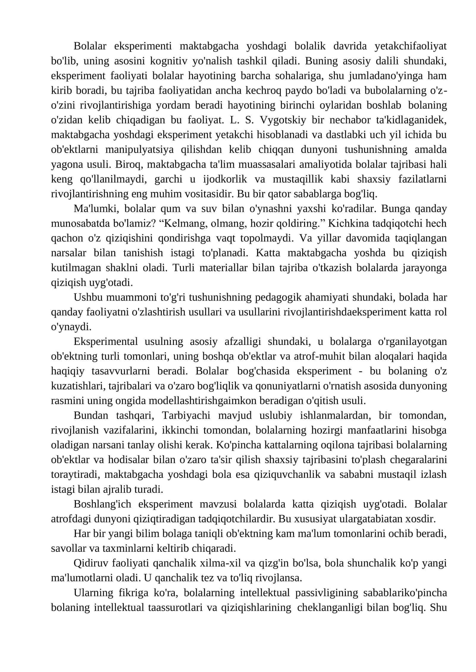 Maktabgacha yoshdagi bolalarda tabiatda oddiy tajribalarni o‘tkazishga o‘rgatish usullari 2