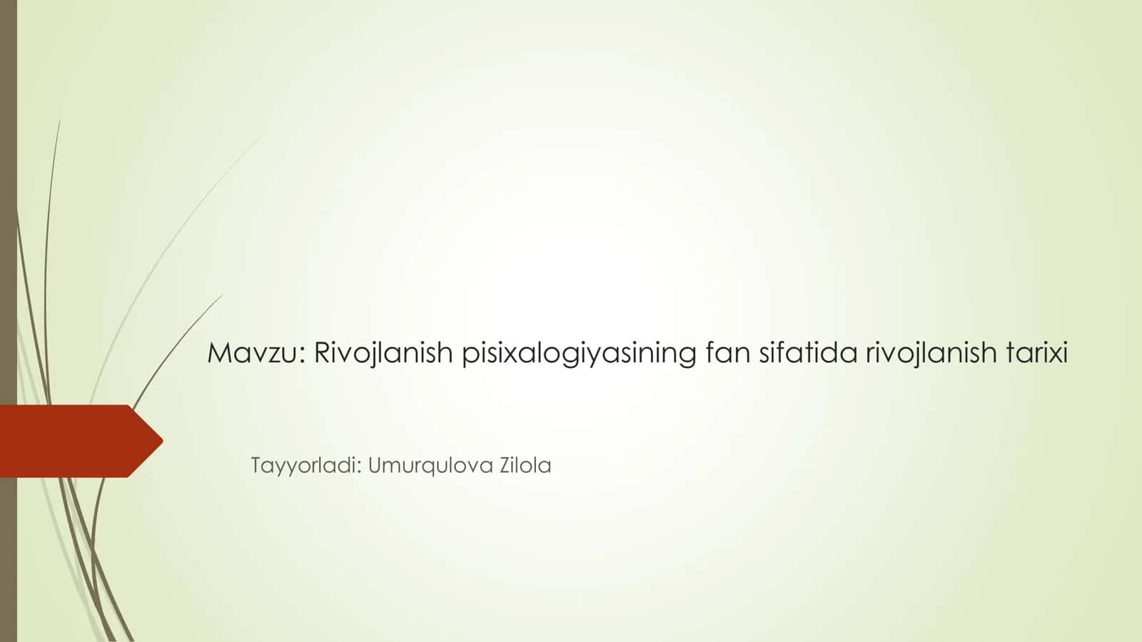 RIVOJLANISH PISIXALOGIYASI 2