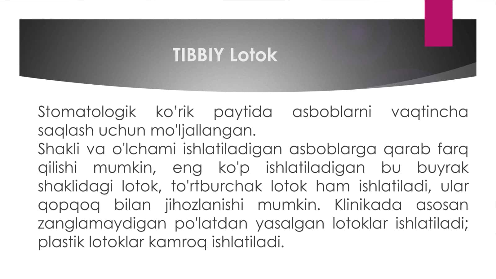 Stomotalogik asboblar 2
