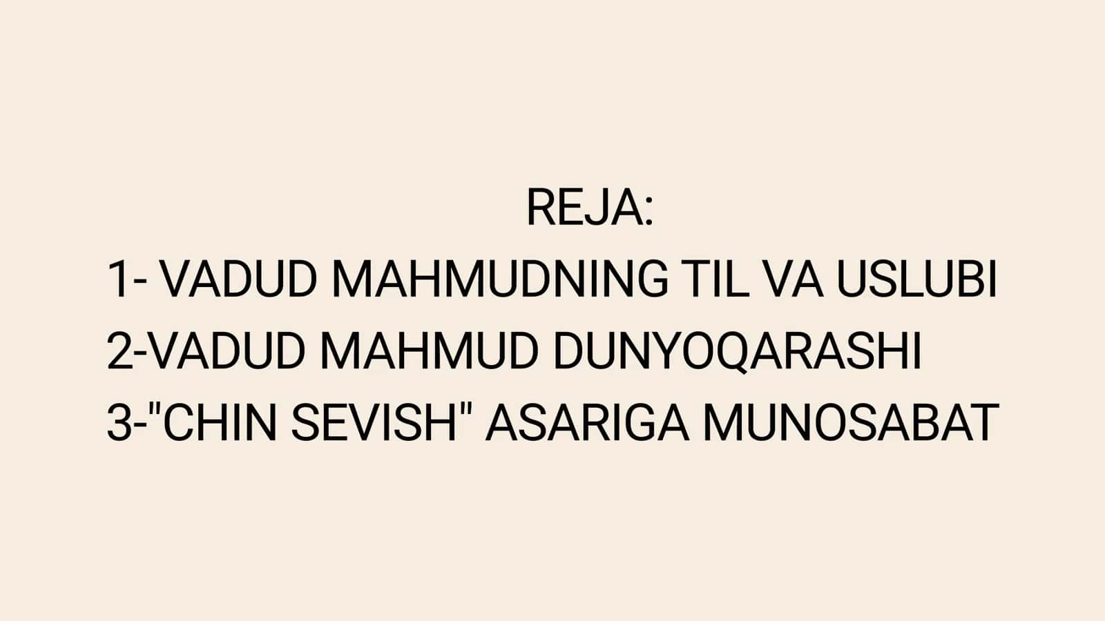 VADUD MAHMUDNING ADABIY - TANQIDIY QARASHLARI 2
