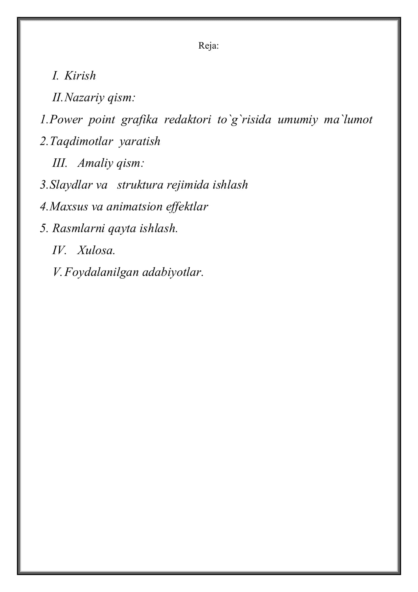 Microsoft Power Point dasturi haqida 2
