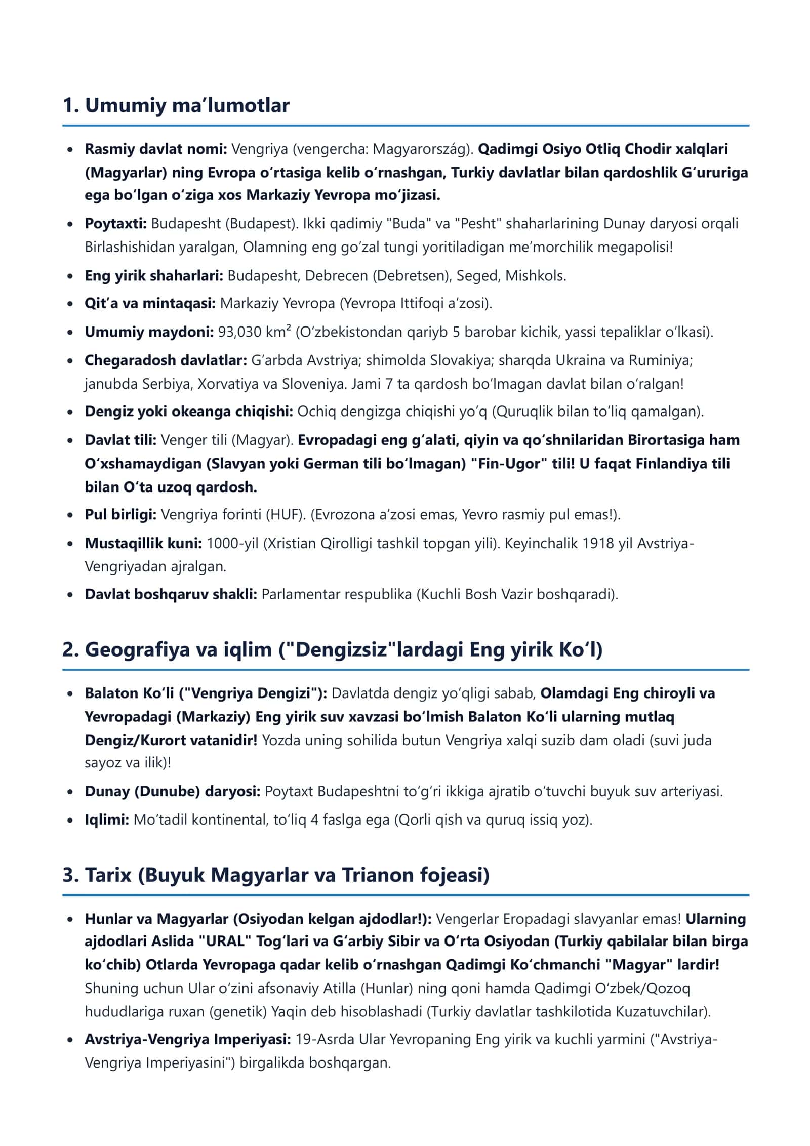 DAVLATLAR ENSIKLOPEDIYASI. Vengriya 2
