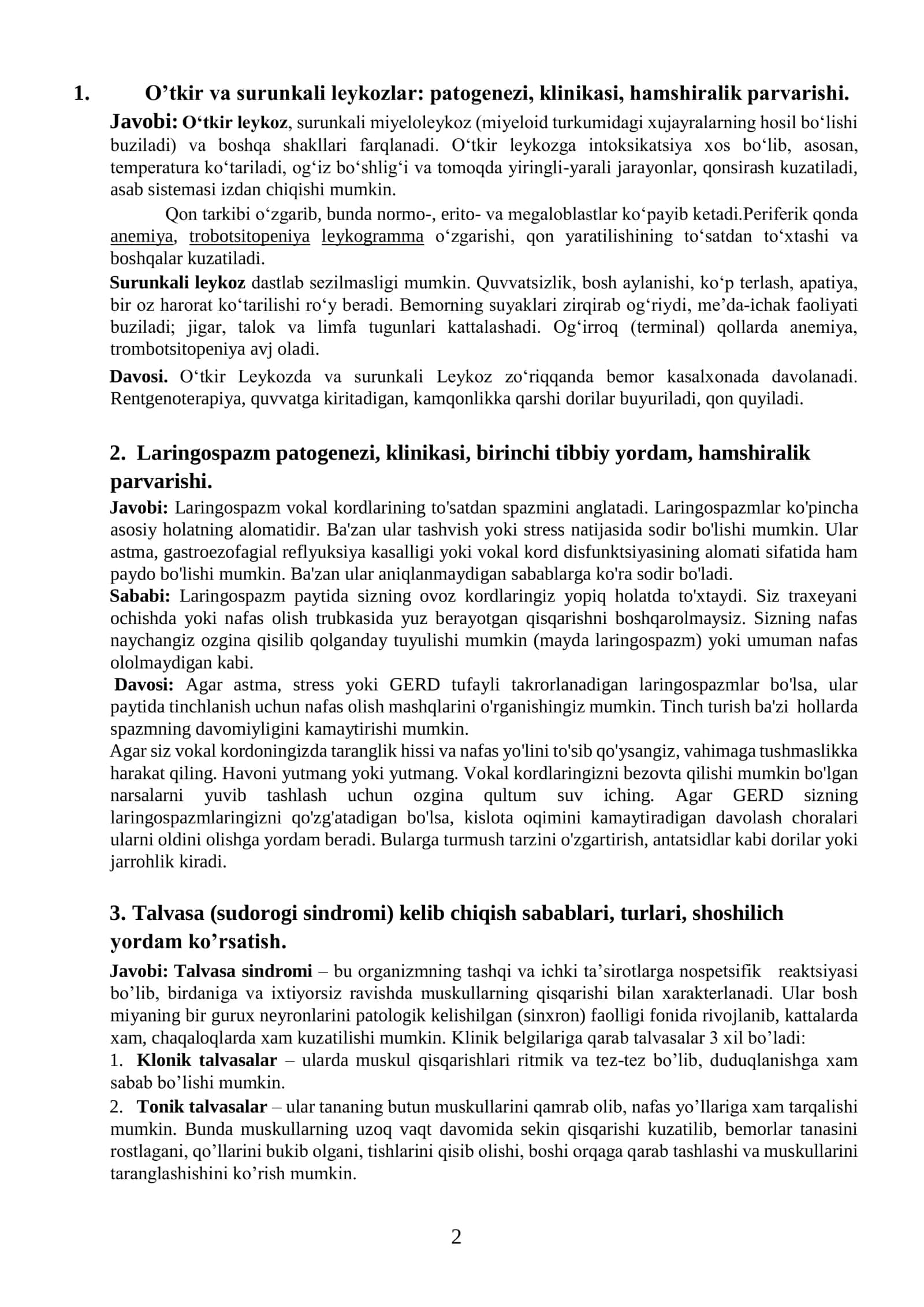 🩺 O‘RTA TIBBIYOT XODIMLARI UCHUN BIRINCHI MALAKA TOIFASI | 2026.... 2