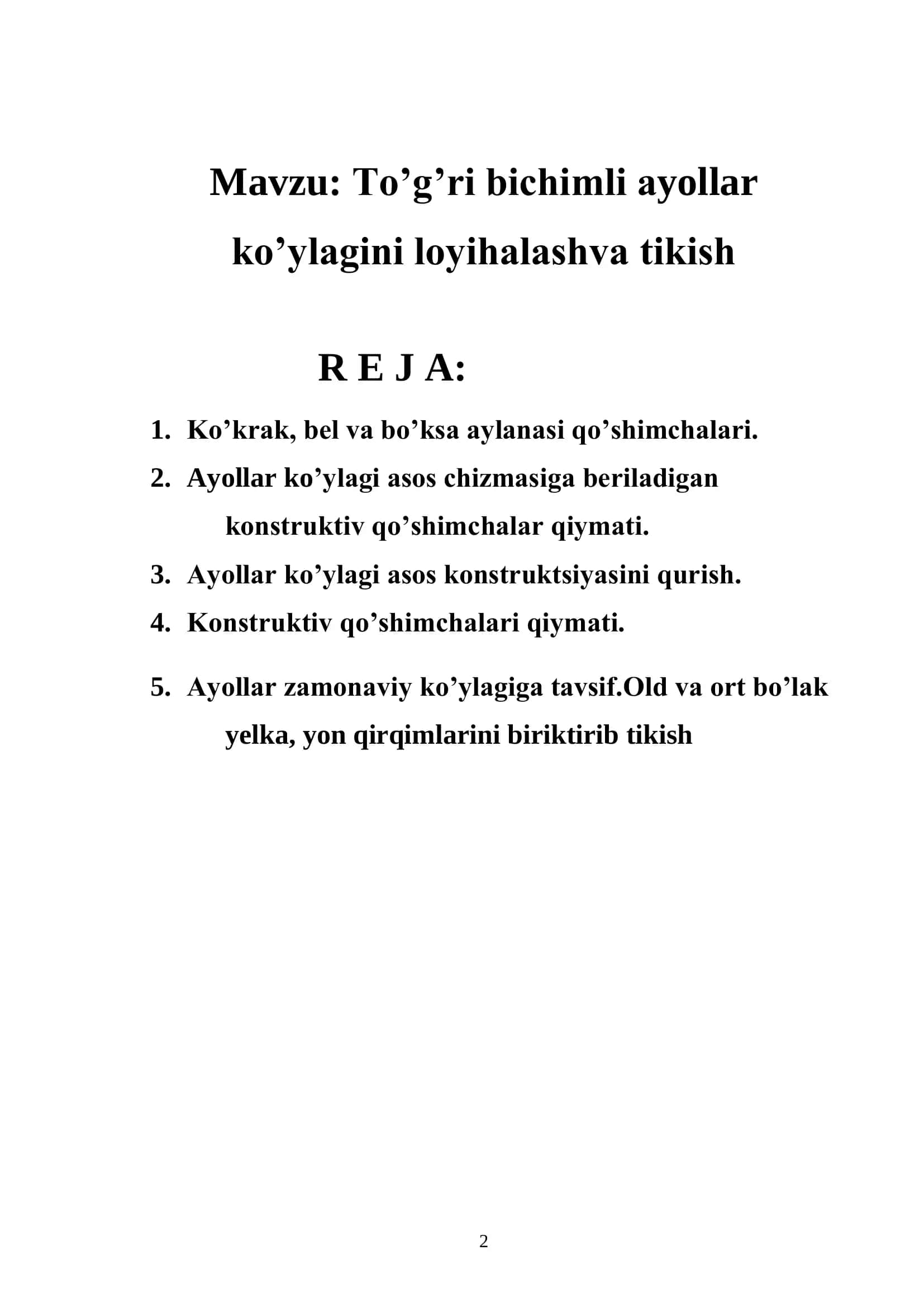 To’g’ri bichimli ayollar 2