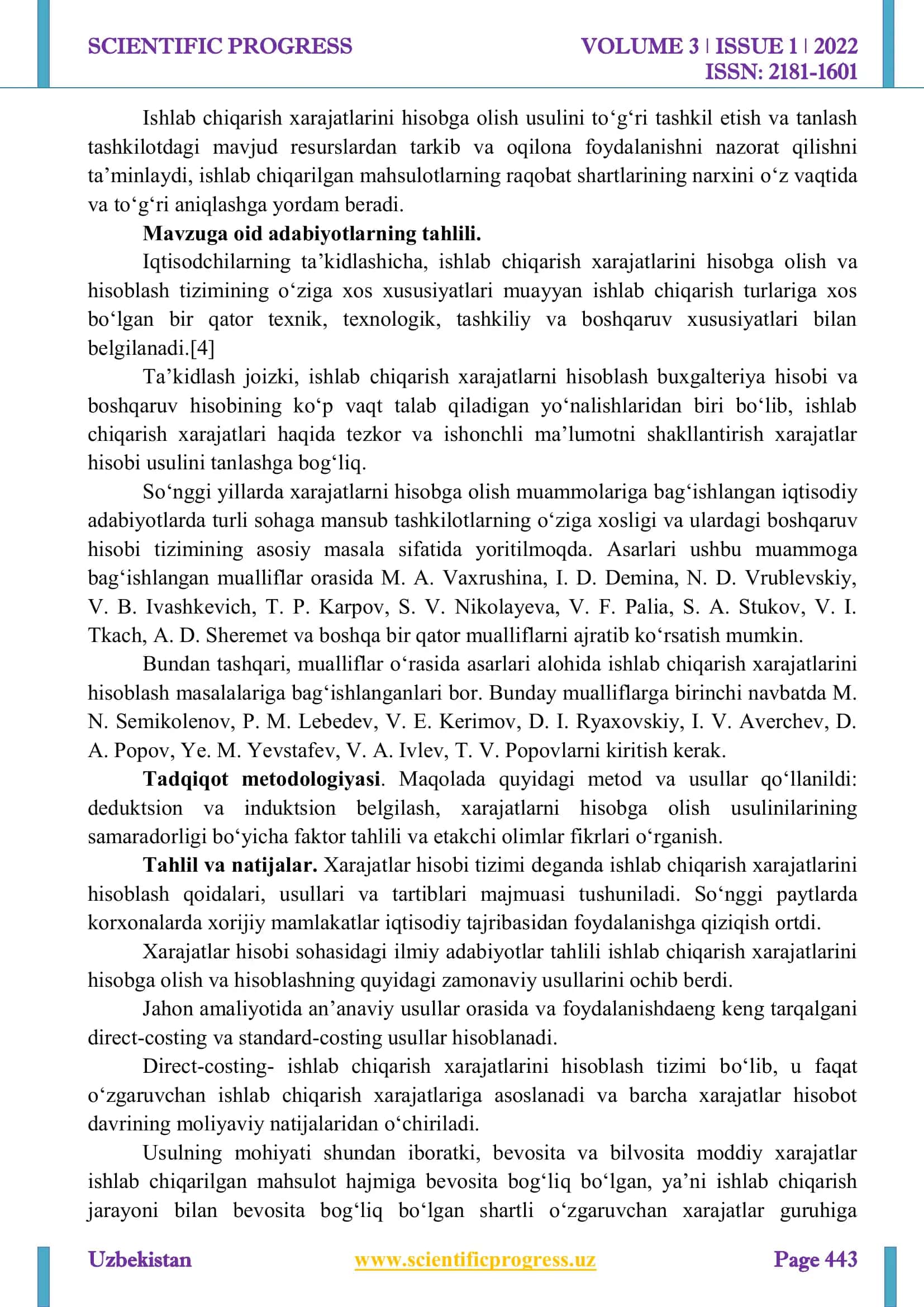 HARAJATLAR HISOBNING ZAMONAVIY USULLARI 2
