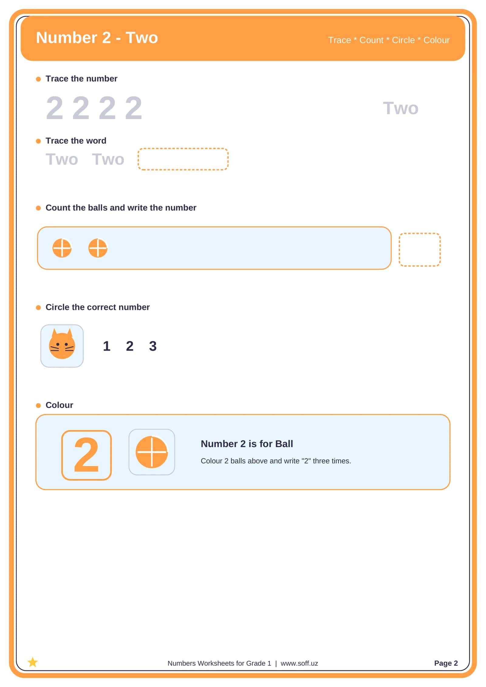 Numbers Worksheets for Grade 1 2