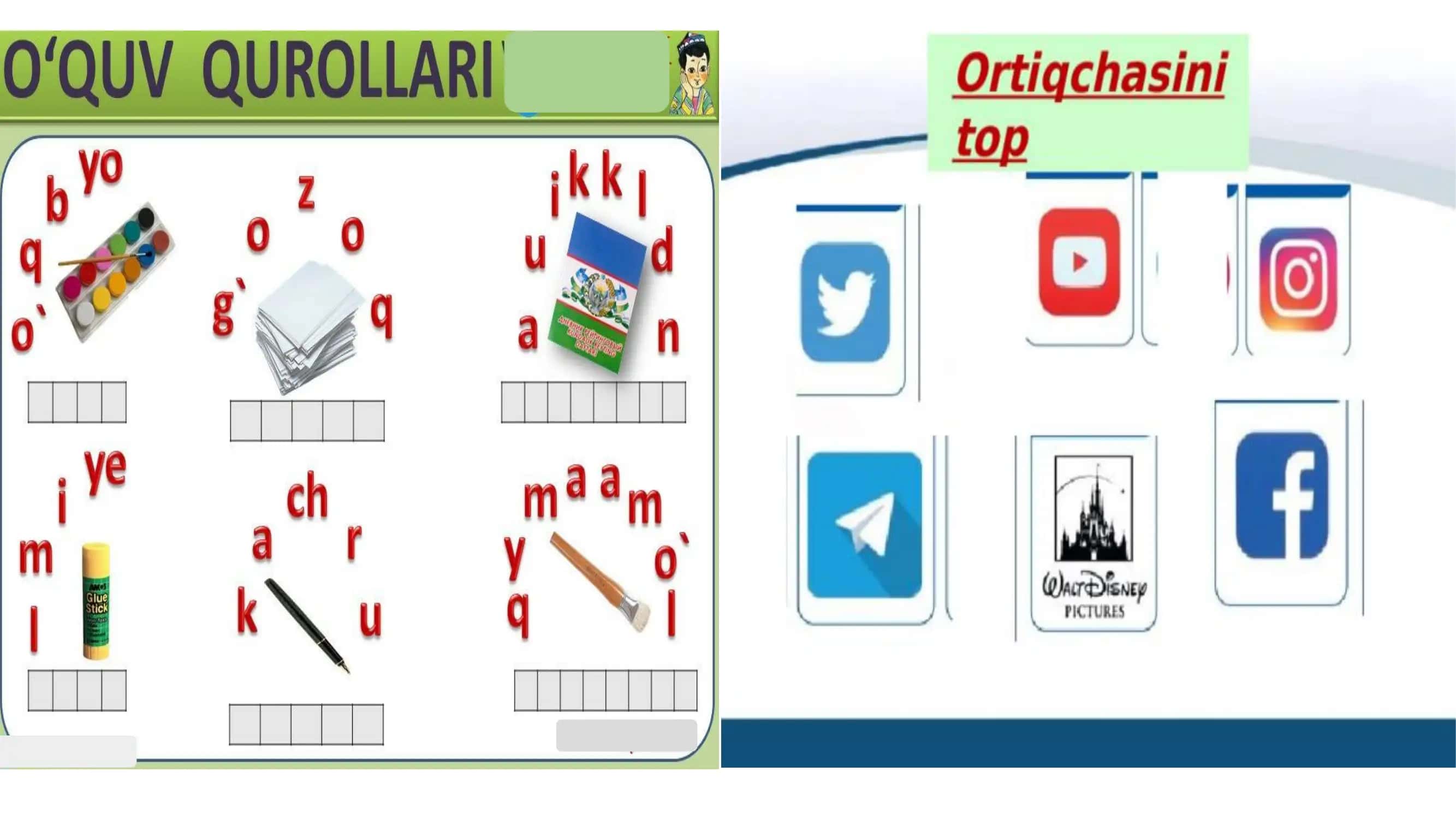 Boshlangʻich sinflarga Tarqatma materiallar 2