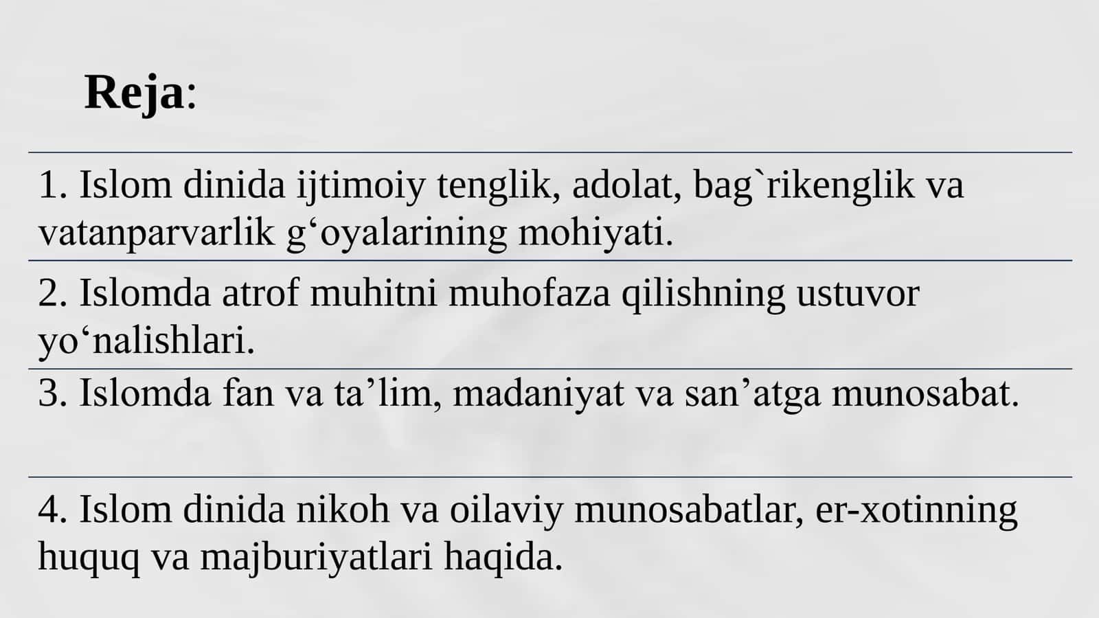 Islom qadriyatlari va ma’rifatining hozirgi davrdagi ahamiyati 2