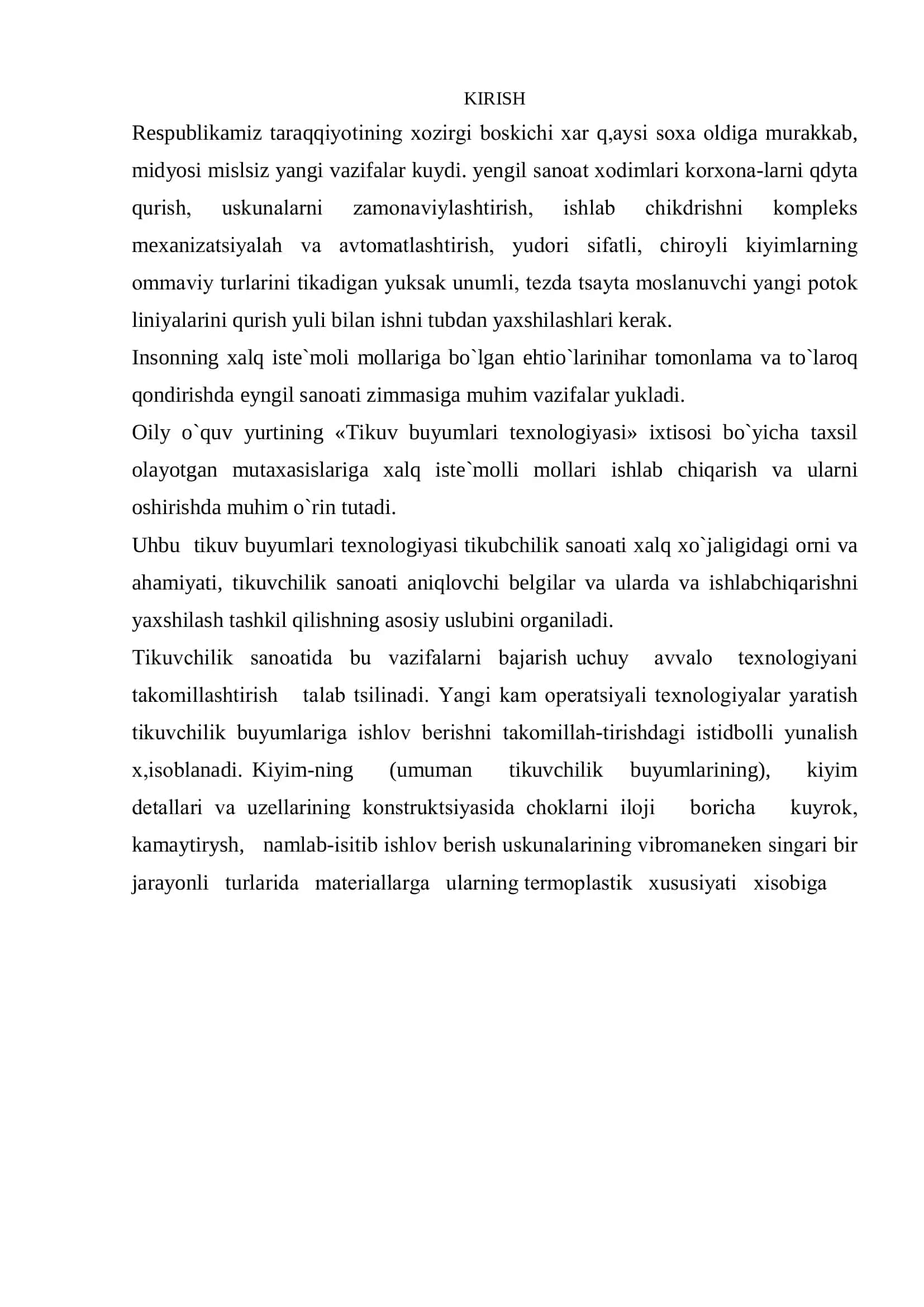 Ayollar dekorativ yubkasiga texnologik ishlov berish, texnologik tartibina tuzish 2