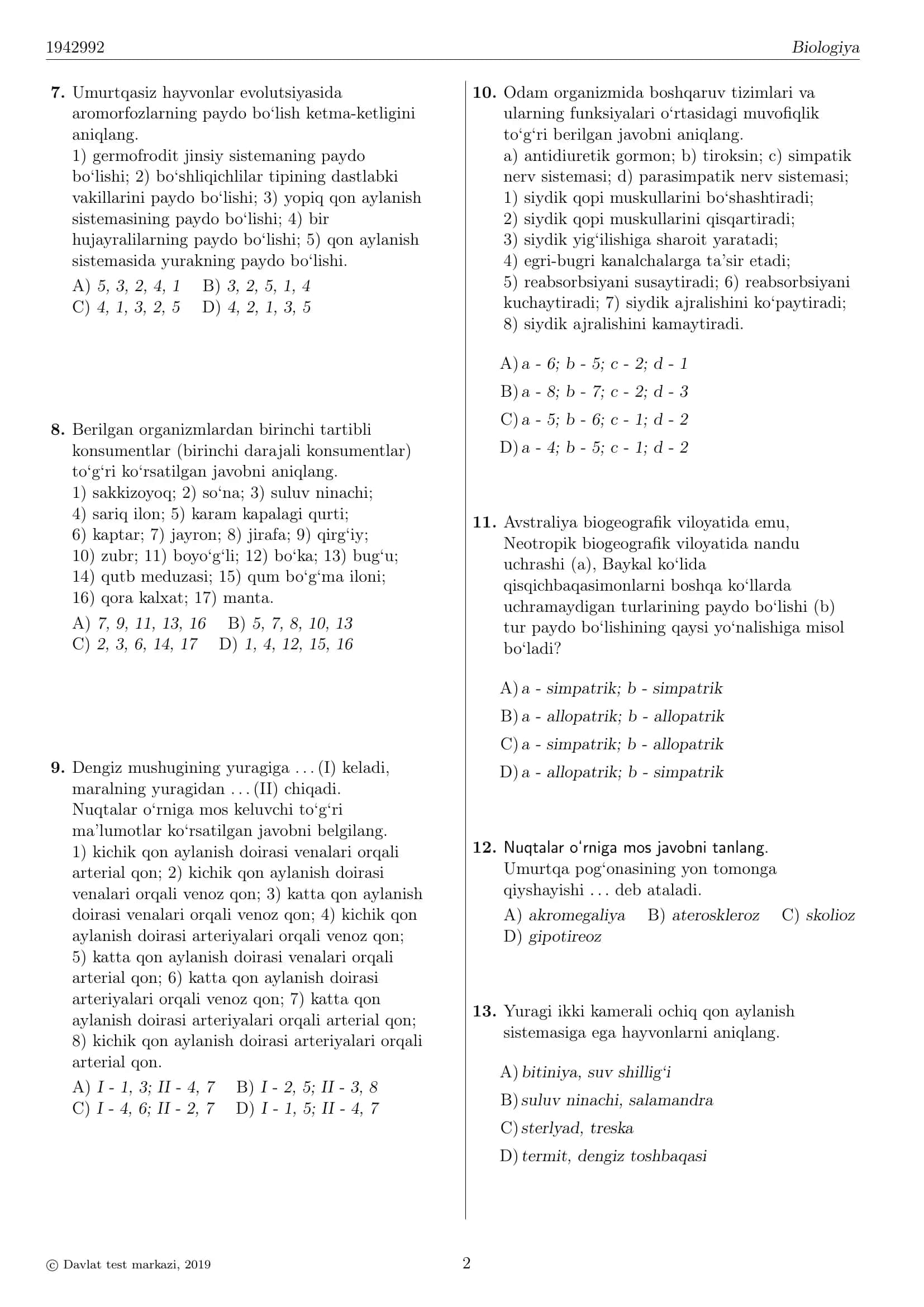 BIOLOGIYA 2