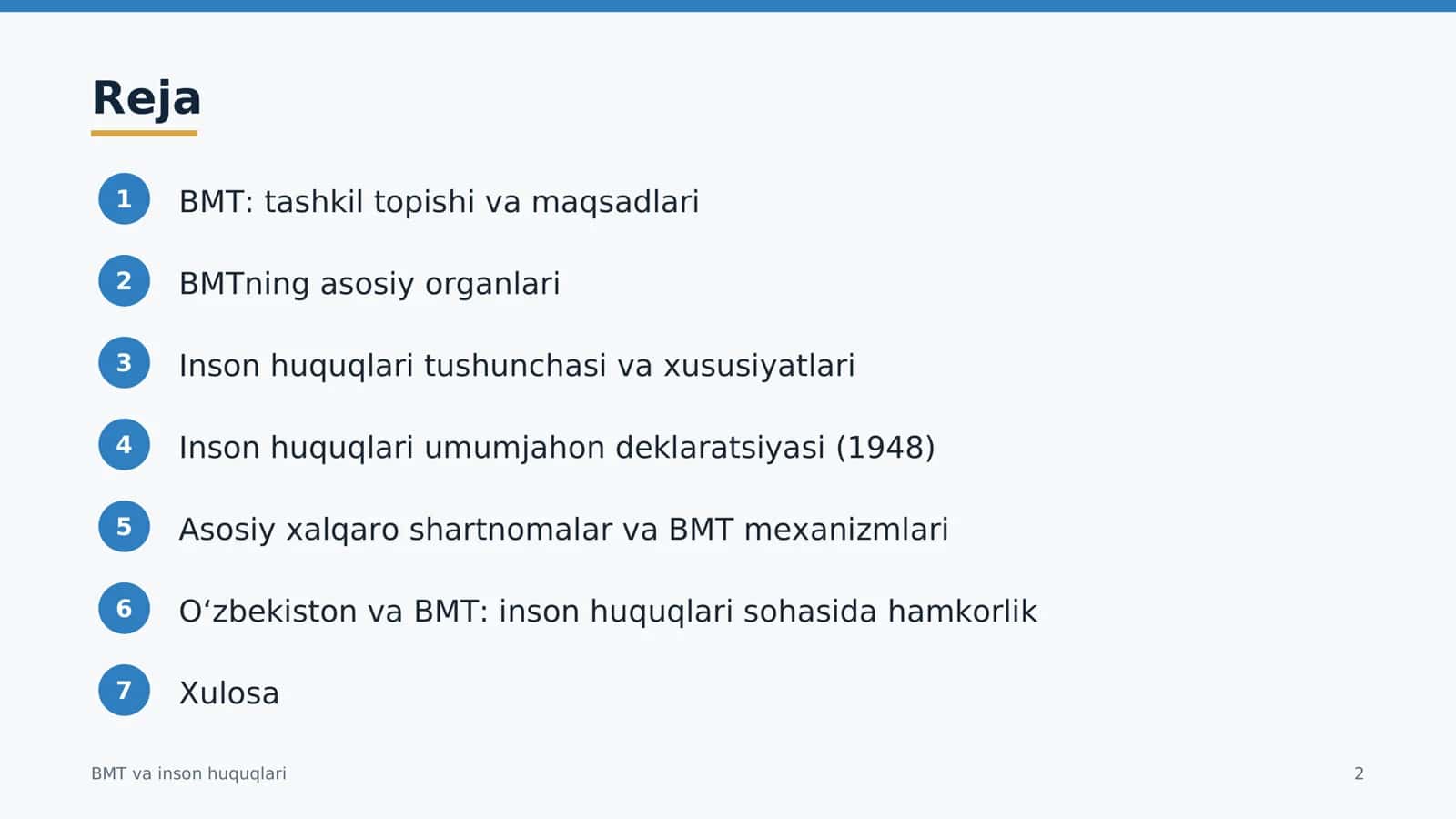 BMT va inson huquqlari 2