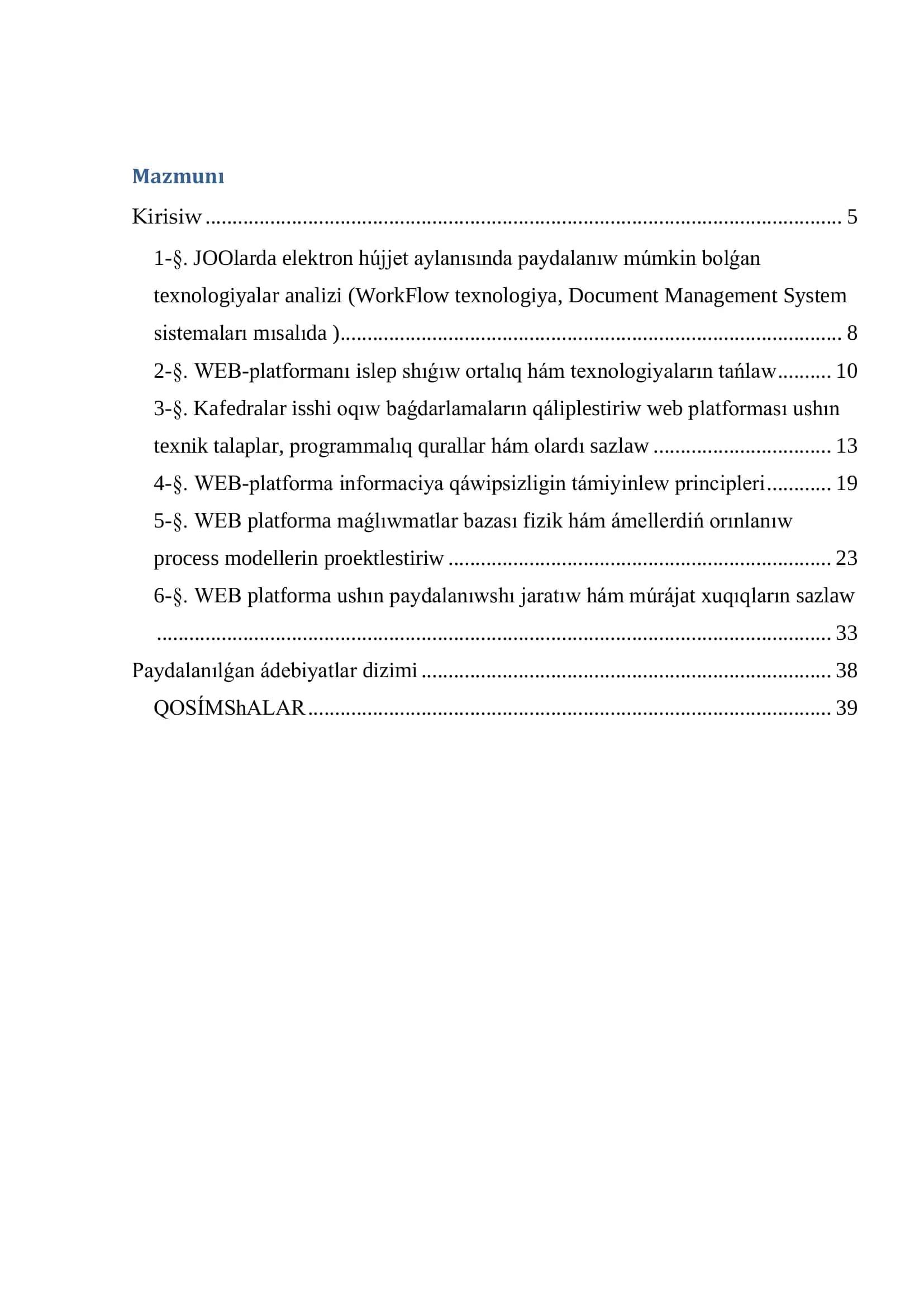 Pitkeriw qánigelik jumısı 2