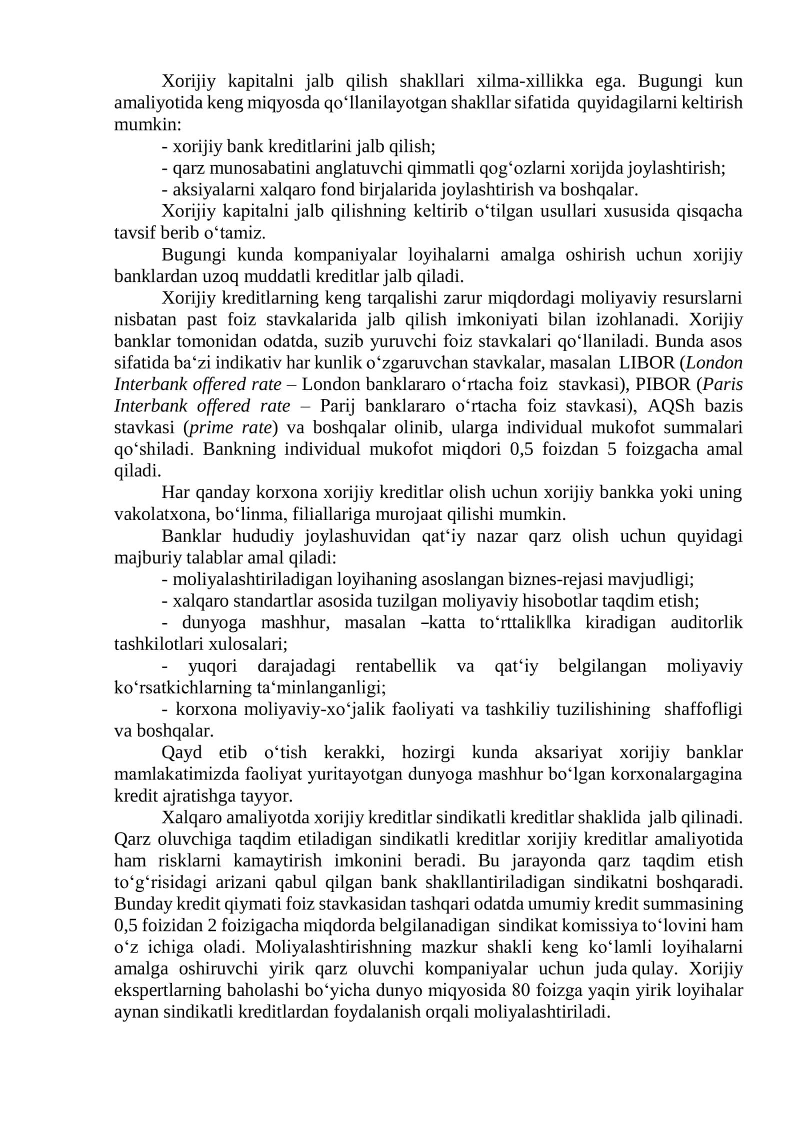 Korporativ xorijiy kapitalni jalb etish 2