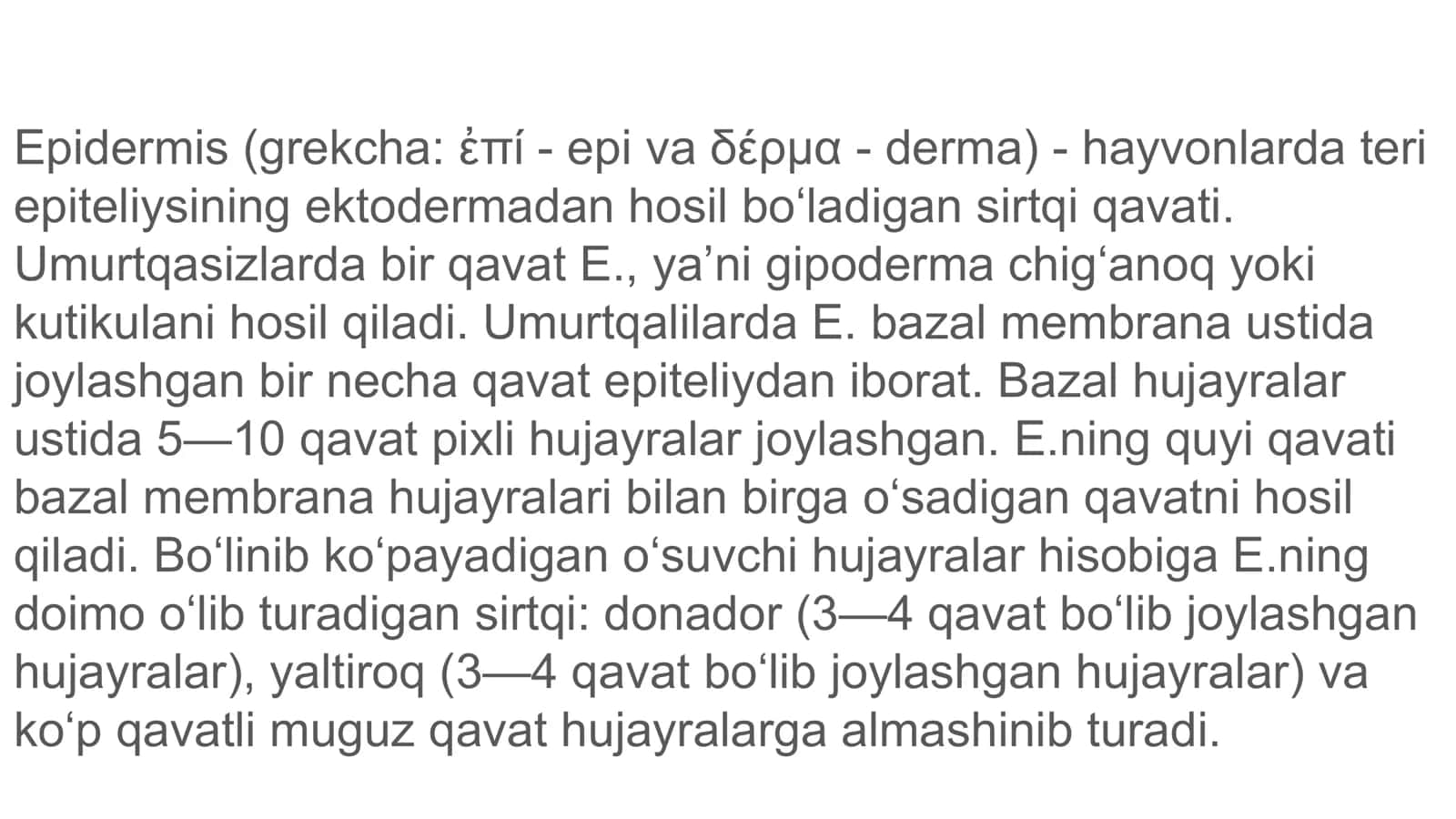Teri epidermis derma va gepoderma 2