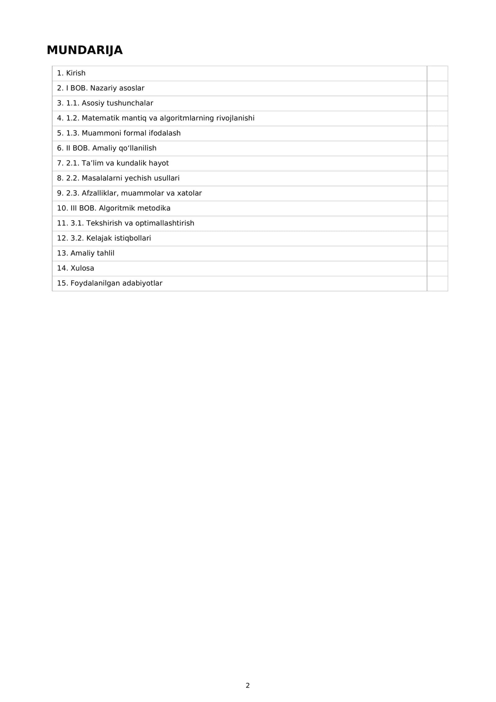 KURS ISHI - MANTIQIY FIKRLASH 2