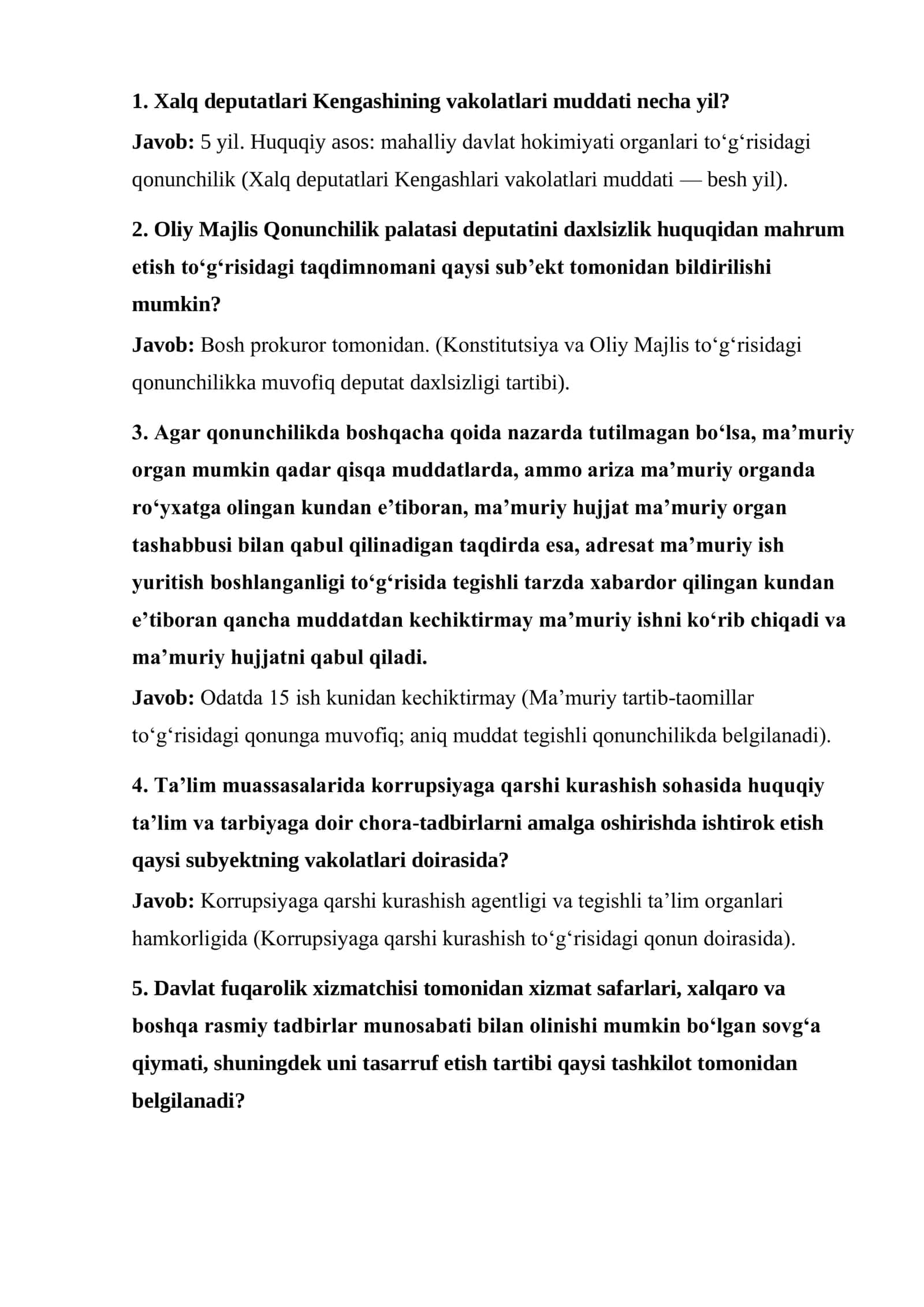 Argos to'liq baza savollar va javoblar 2