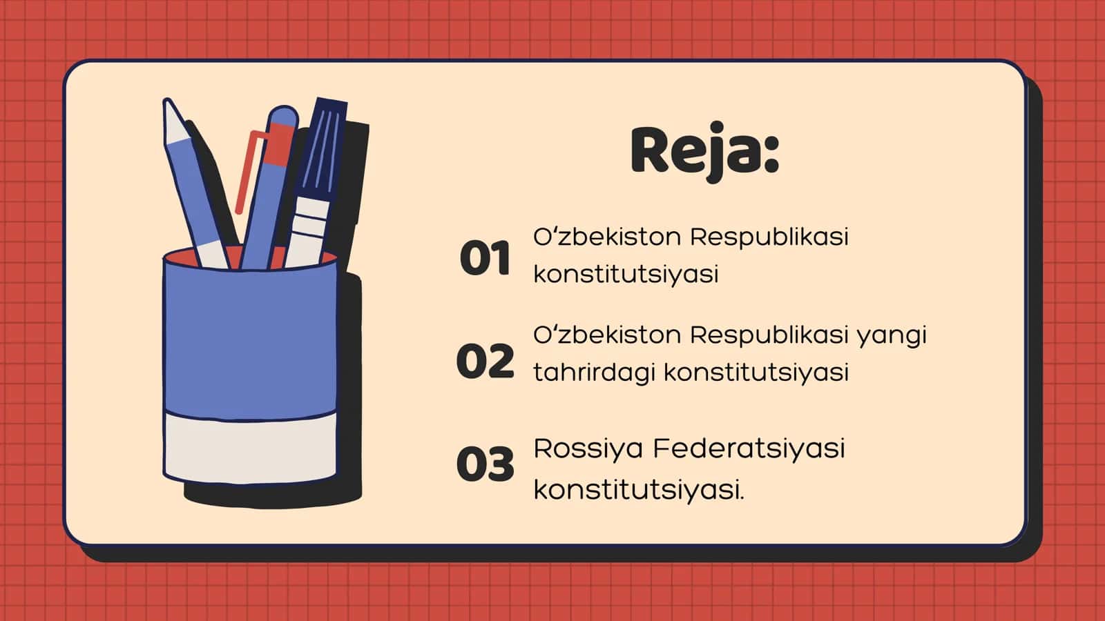 Oʻzbekiston respublikasi konstitutsiyasi va Rossiya Respublikasi konstitutsiyasi qiyosiy tahlili 2