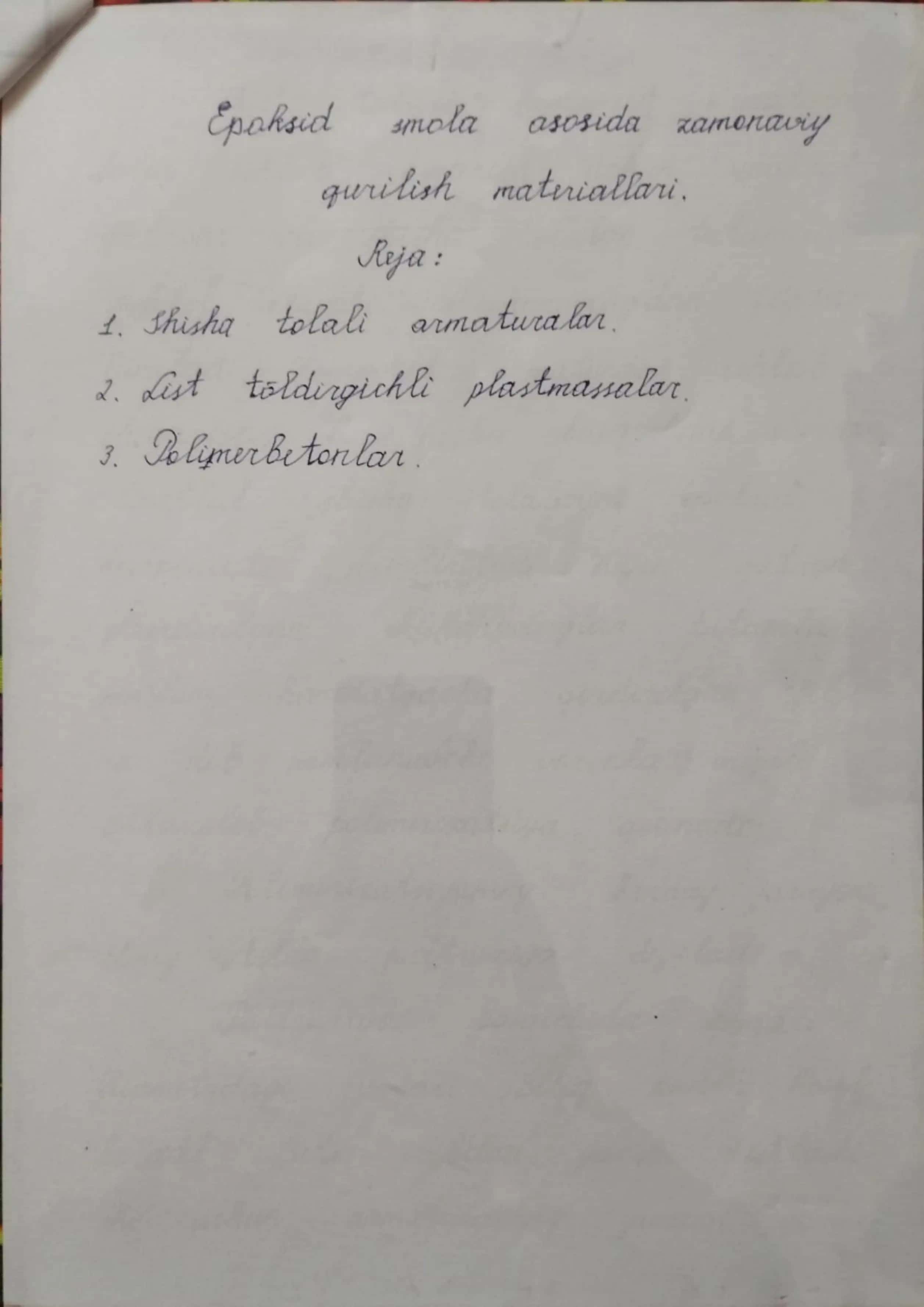 Epoksid smola asosida zamonaviy qurilish materiallari 2