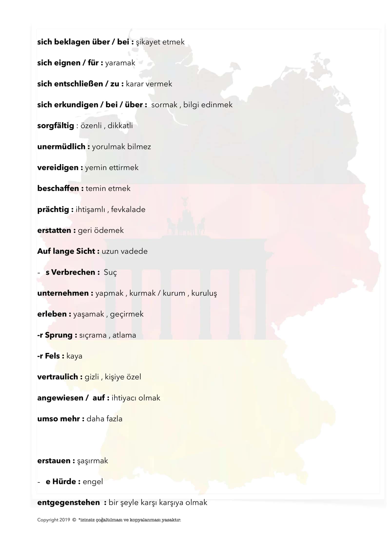 nemis tili B1 - B2 Wortschatz 2