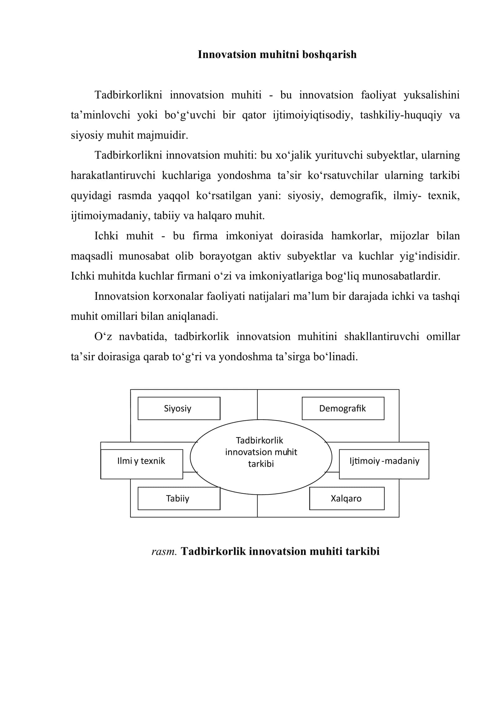 Innovatsiyani o‘zlashtirish jarayoniga ta’sir yetuvchi omillar 2