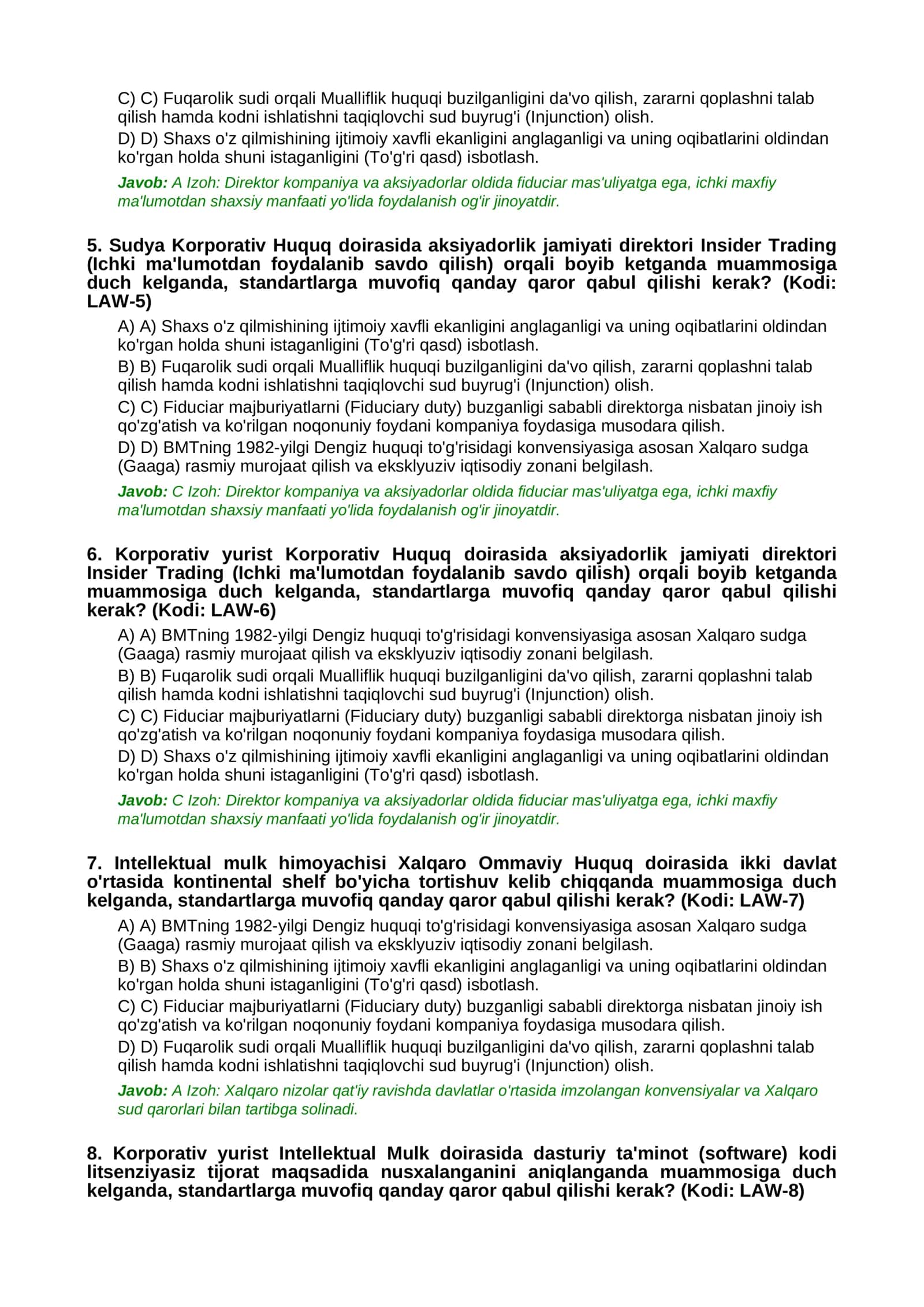 MILLIY SERTIFIKAT TESTLARI 2