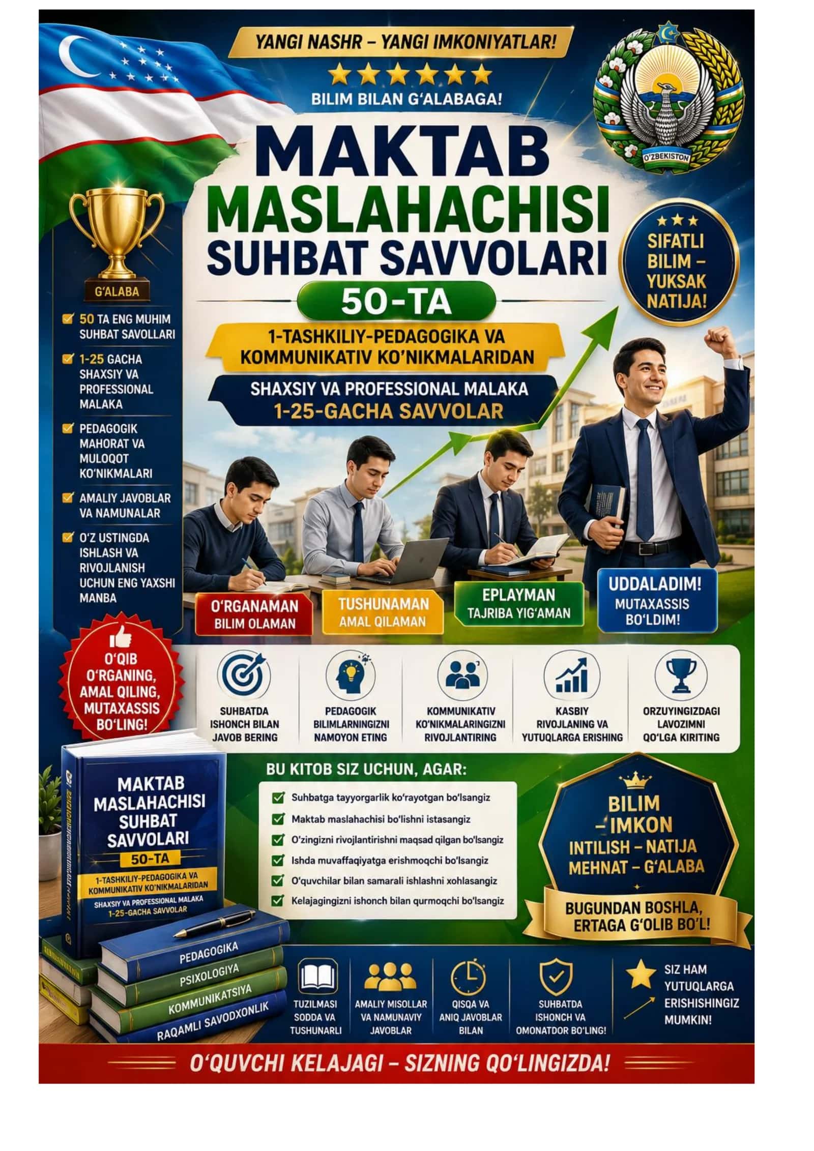 MAKTAB MASLAHACHISI SUHBAT SAVVOLARI: 50-TA 2