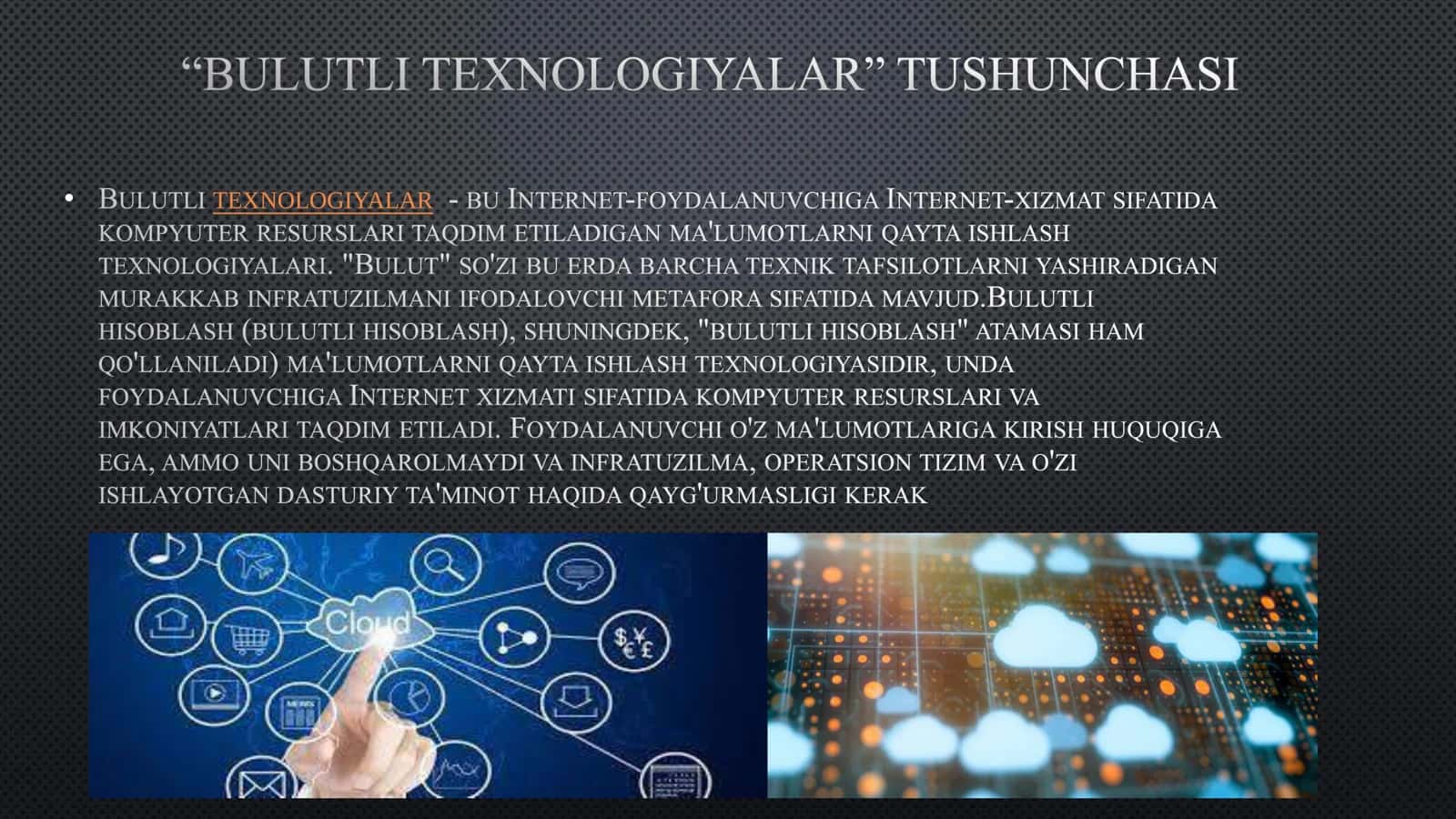 Bulutli  TEXNOLOGIYALAR 2
