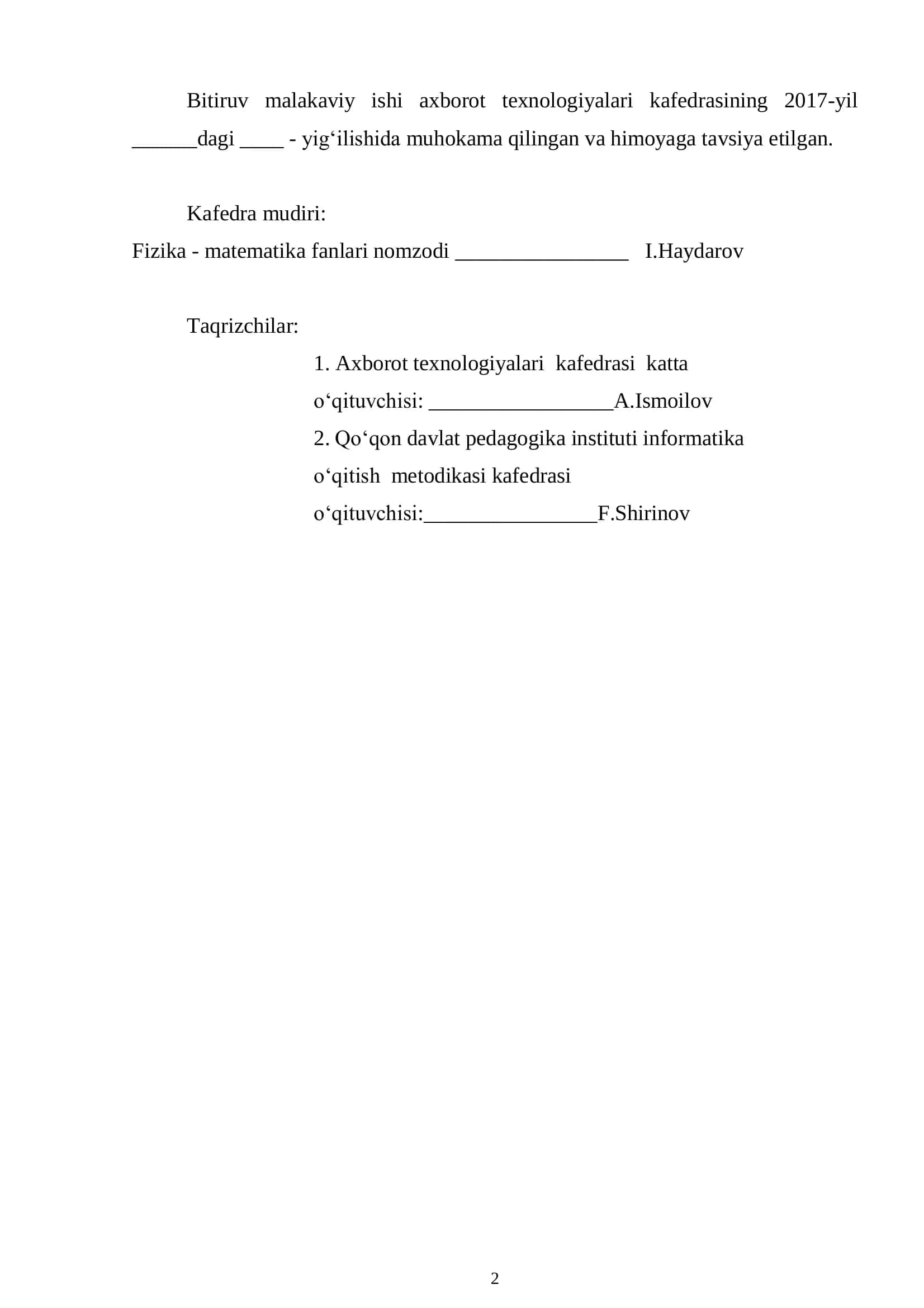 Kasb-hunar kollejlarida “Ofis dasturlari va ularning imkoniyatlari” bobini o‘qitishda innovatsion usullardan foydalanish 2