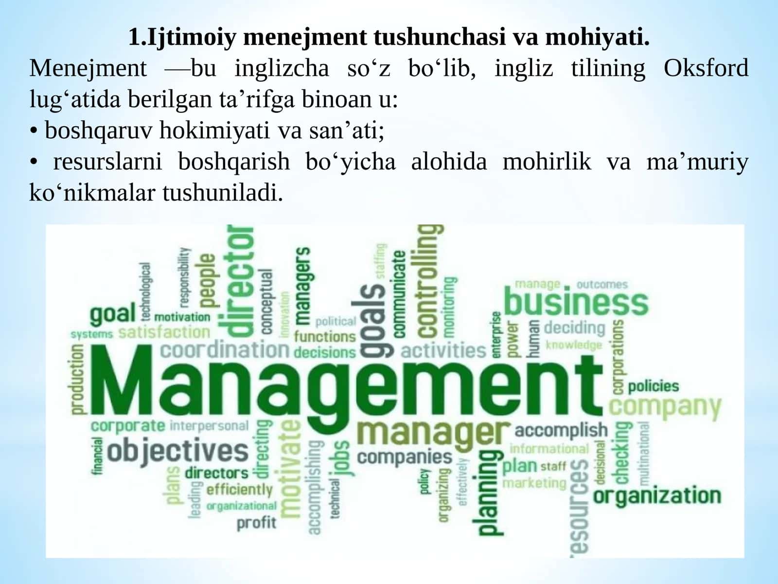 jtimoiy menejmentning nazariy asoslari. 2