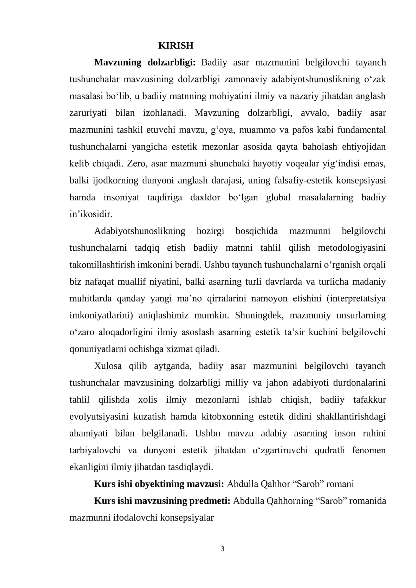 Abdulla Qahhorning “Sarob” romanida mazmunni ifodalovchi konsepsiyalar 2
