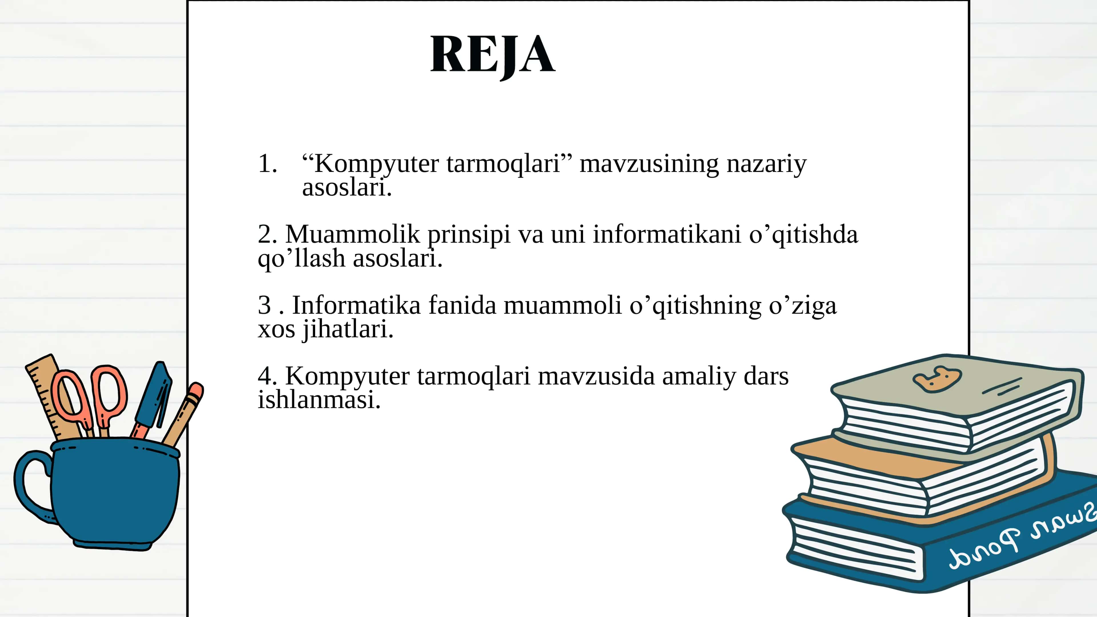 Informatika o’qitish metodikasi 2
