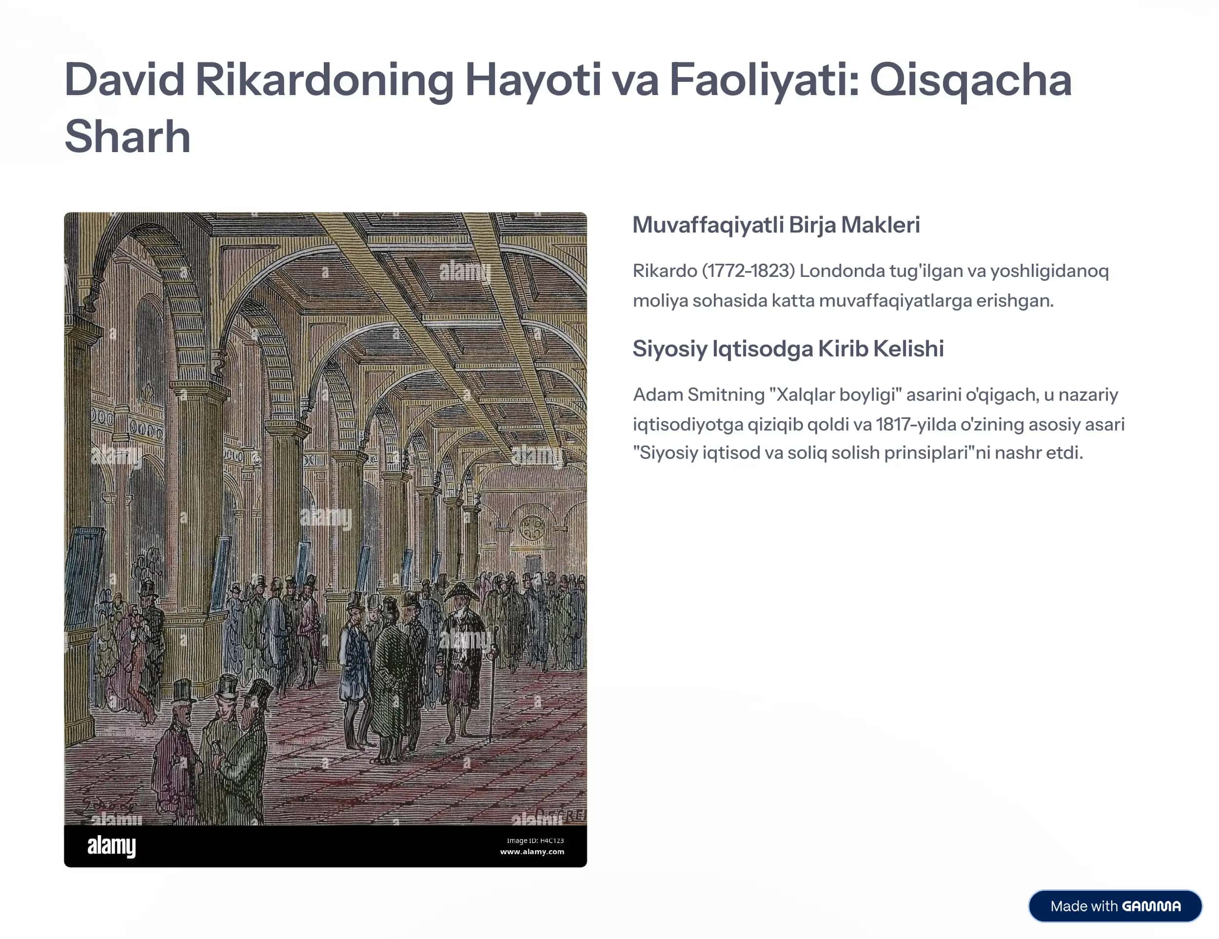 D. Rikardoning Iqtisodiy 2