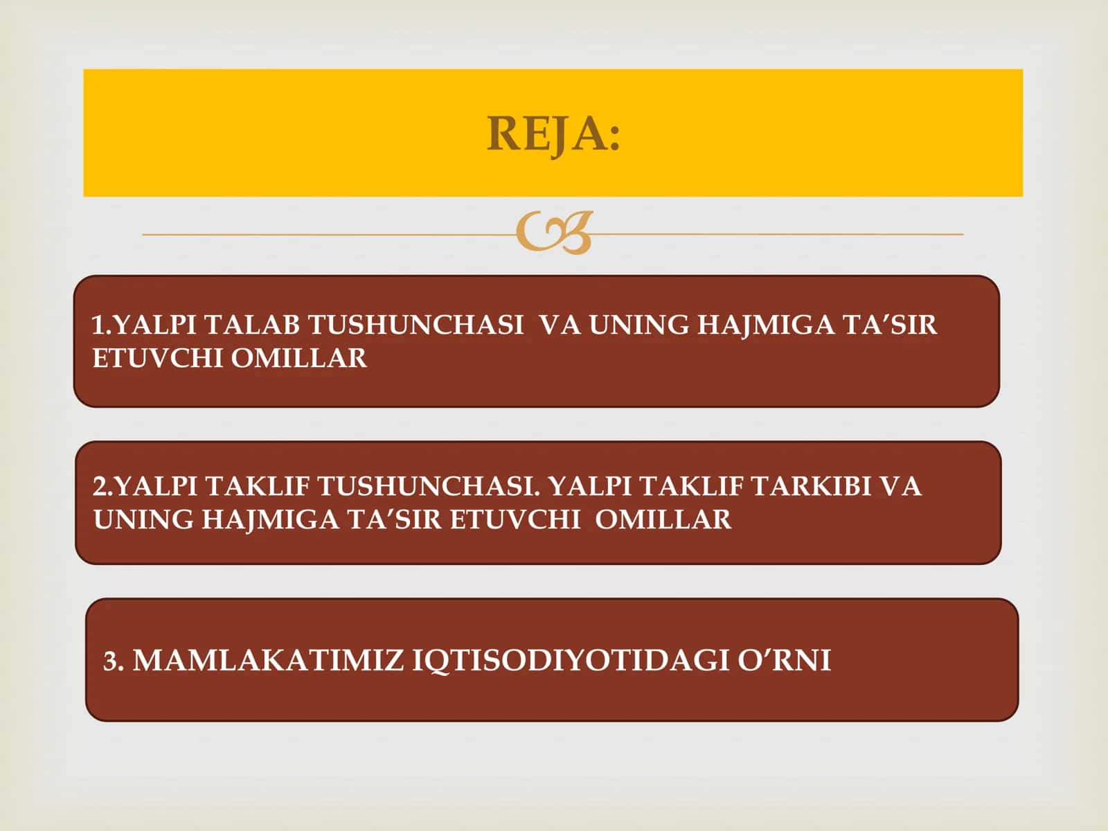 Yalpi talab va yalpi taklif modeli asosida mamlakatimiz iqtisodiyotini tahlil qilish 2