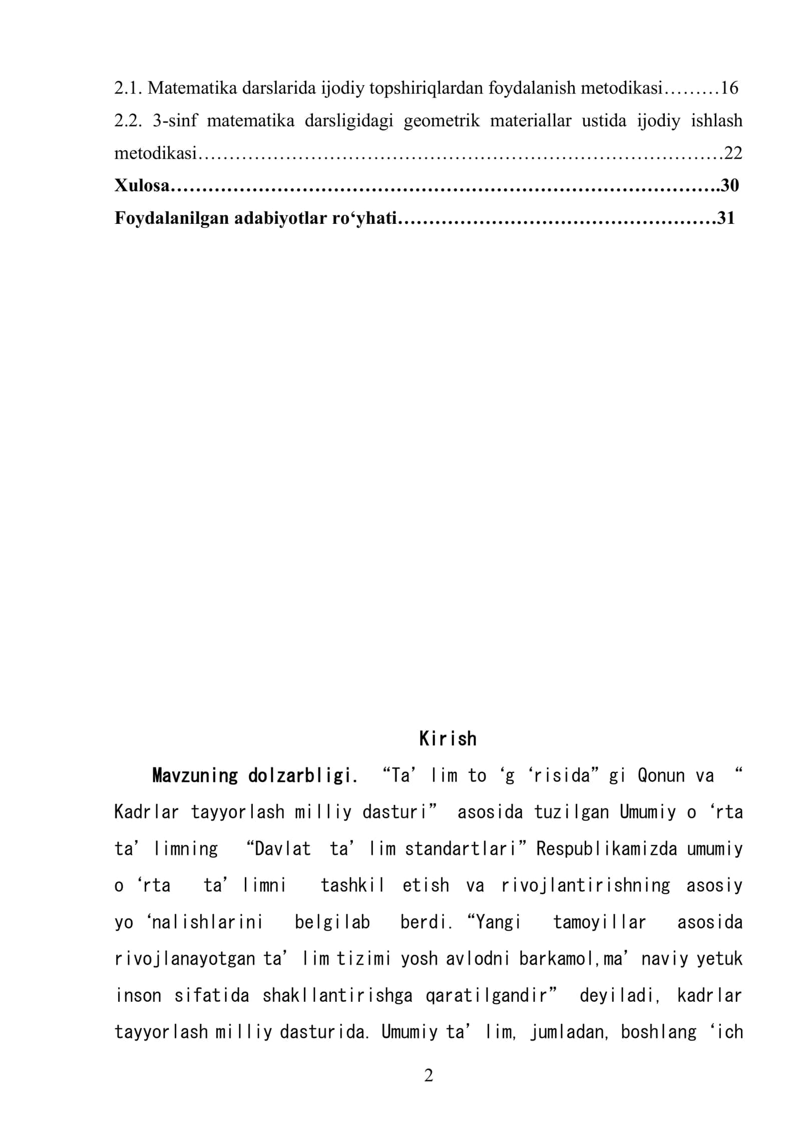 3-sinf o‘quvchilarini matematika darslarida ijodiy ishlashga o‘rgatish metodikasi 2
