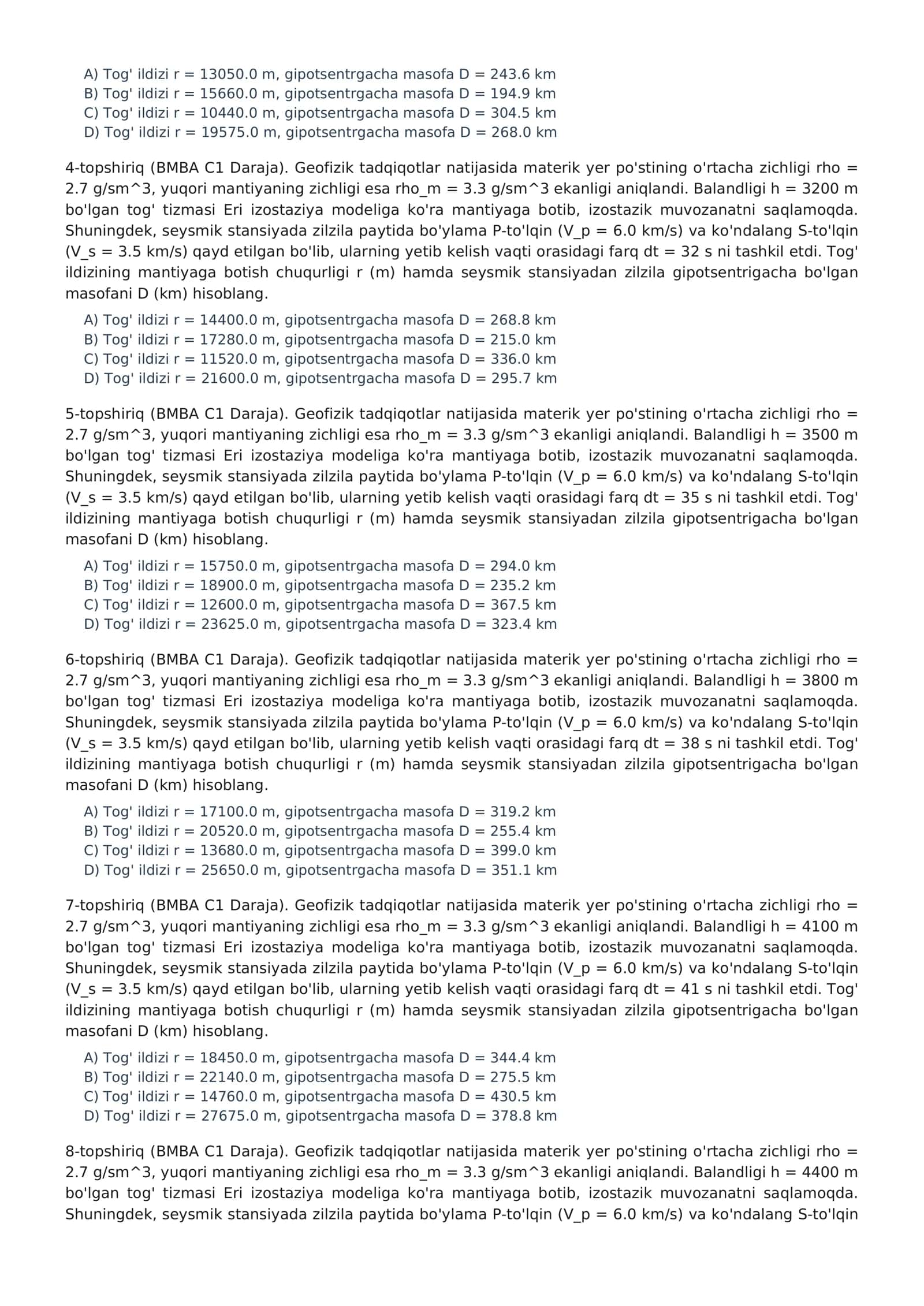 GEOGRAFIYA — MILLIY SERTIFIKAT (BMBA C1 & iGEO LEVEL) 2