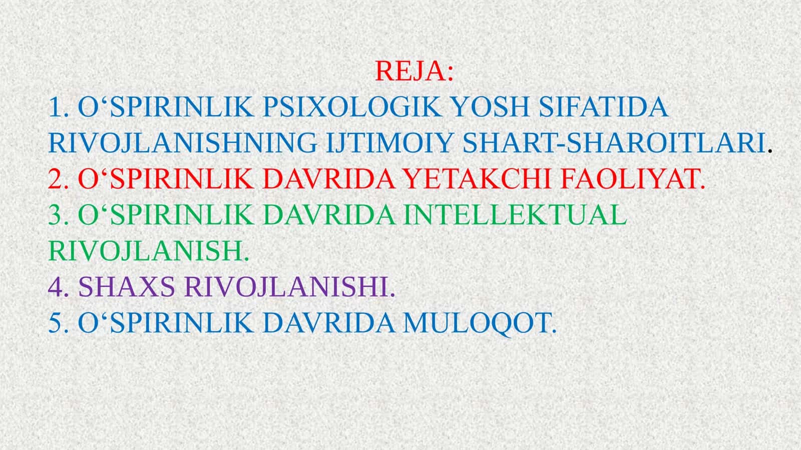 O‘SPIRINLIK DAVRI 2