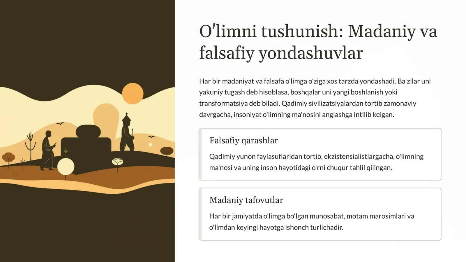 O'lim haqida tushunchalar 2