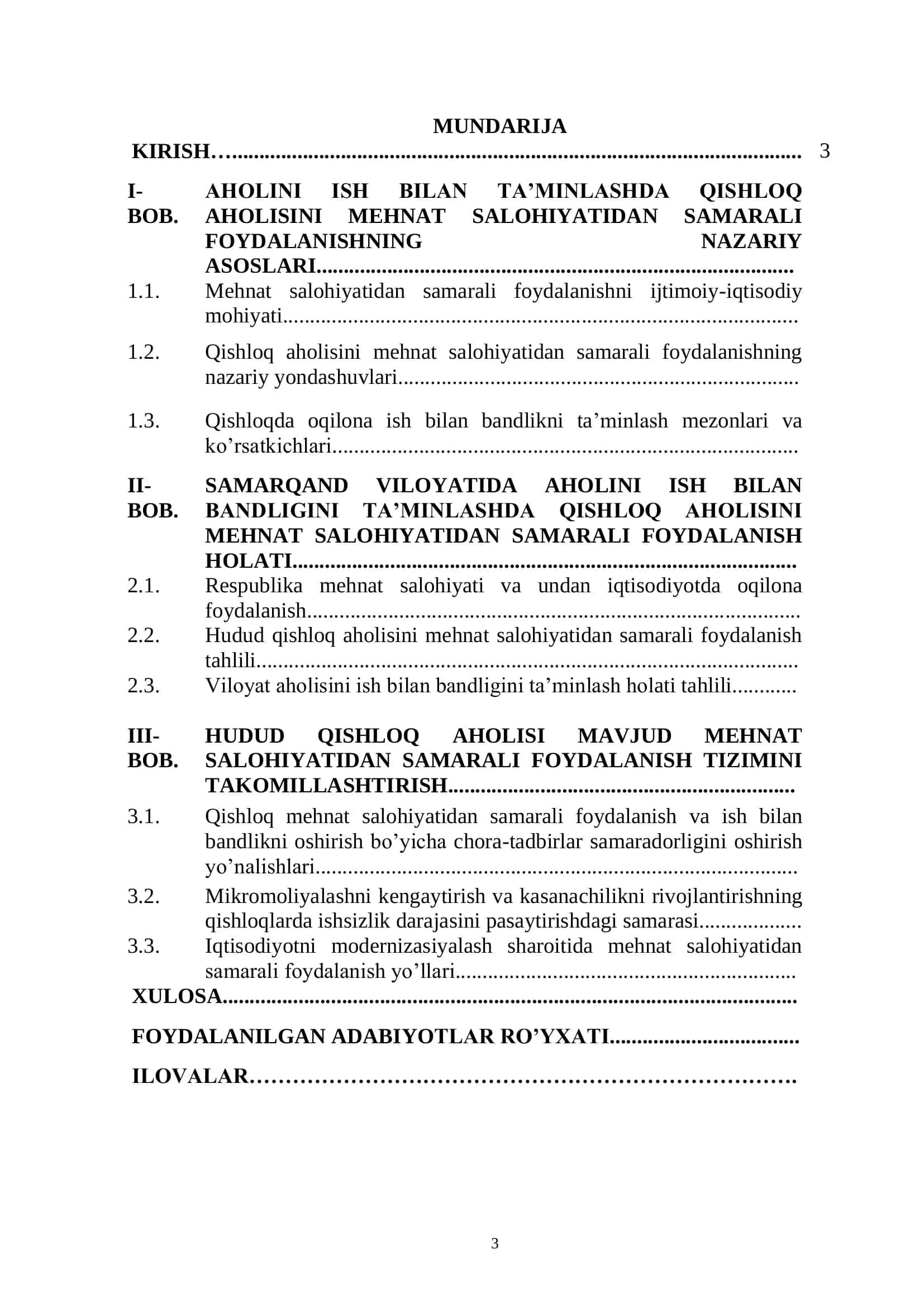Qishloq aholisini mehnat salohiyatidan samarali foydalanish 2