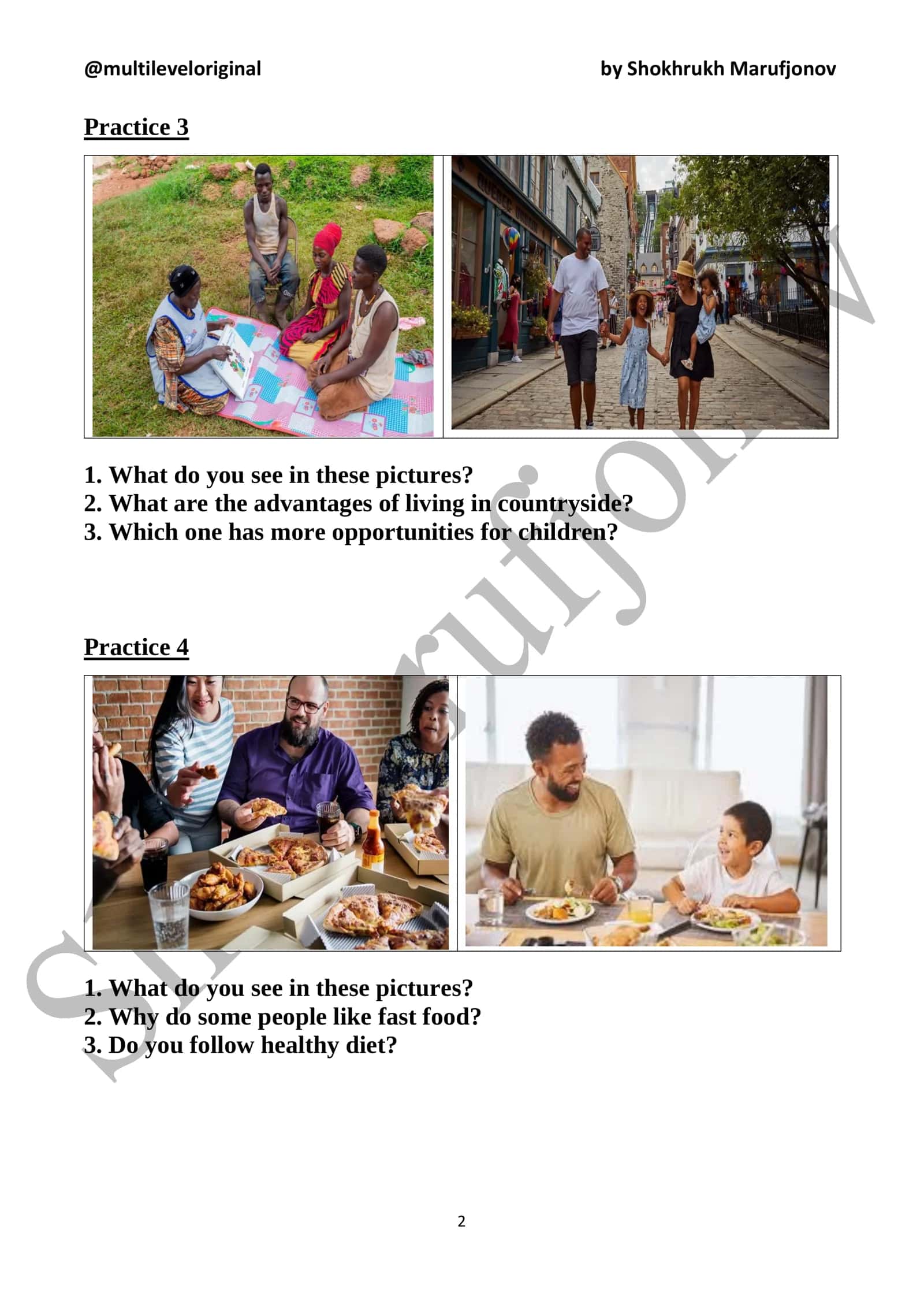 Speaking Part 1.2 questions 2