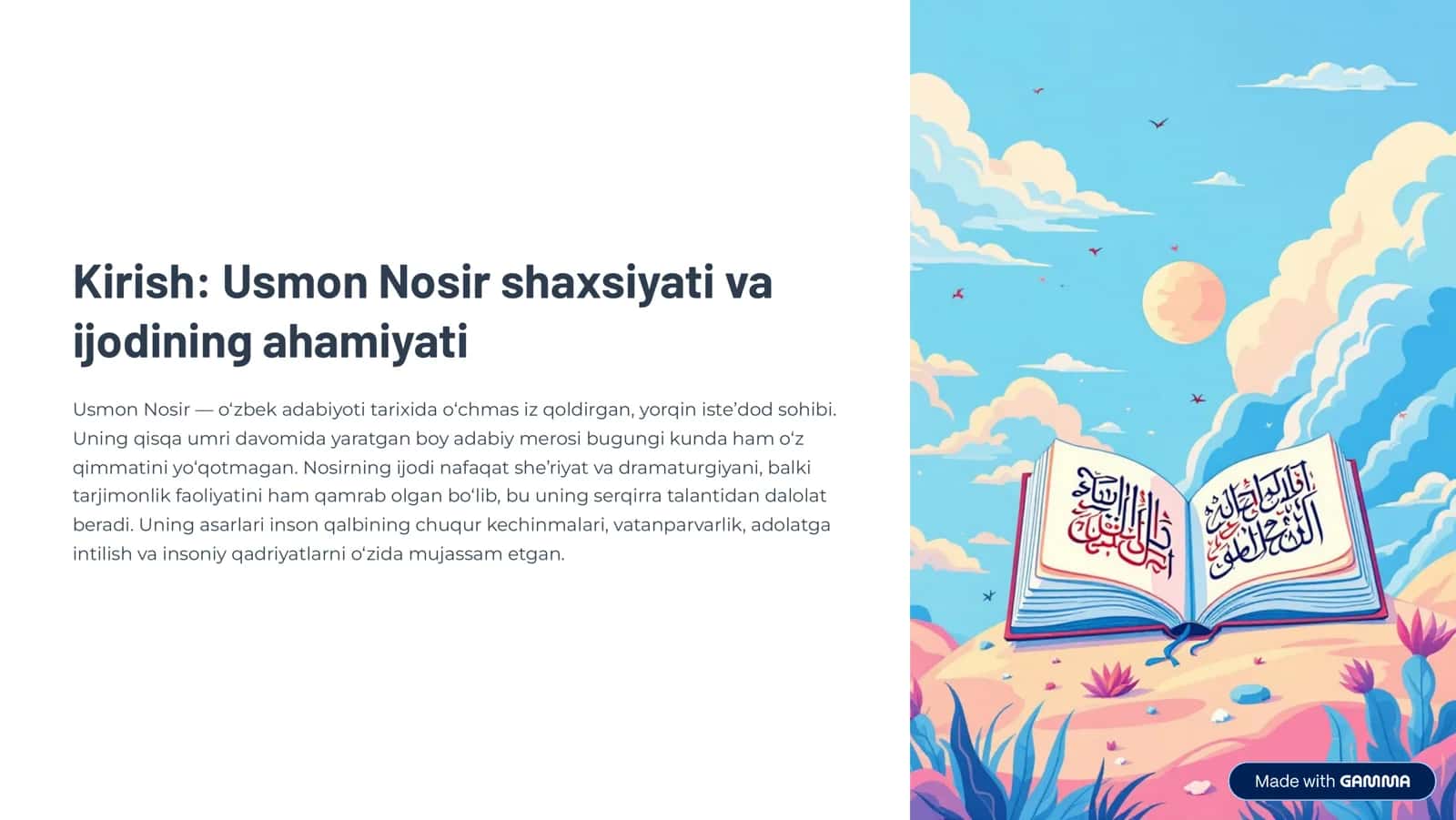 Usmon Nosir: Qisqa Umrda Yaratilgan Buyuk Adabiy Meros 2