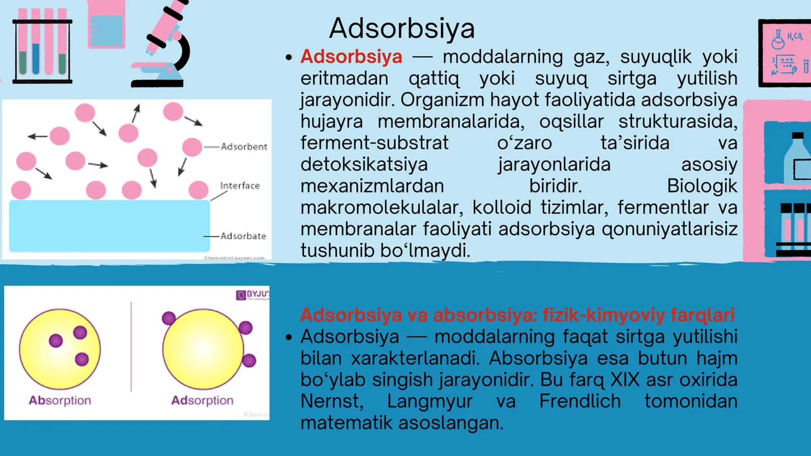 Adsorbsiya va absorbsiya 2