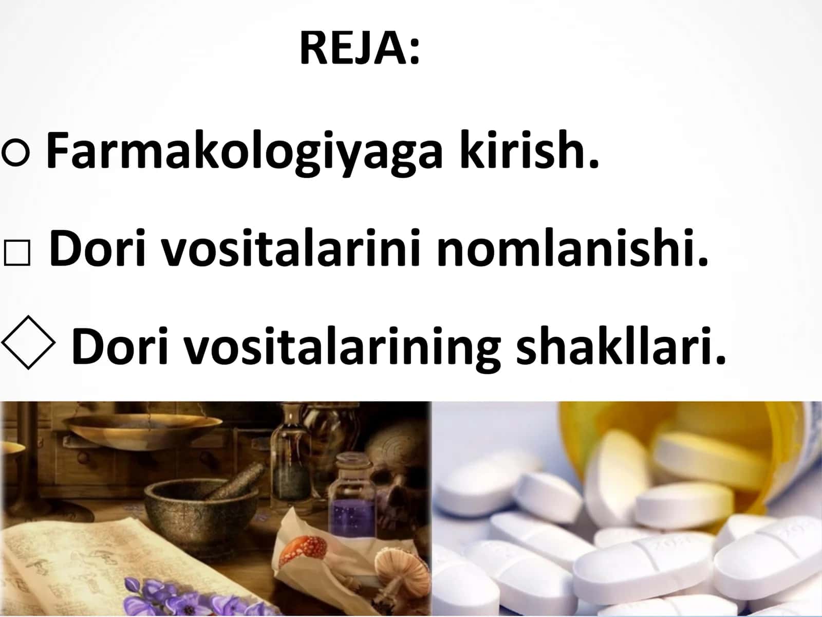 Farmatsevtik terminologiyaga kirish. Dorivor moddalarning travial nomlari.  Tarkibiy qismlari 2