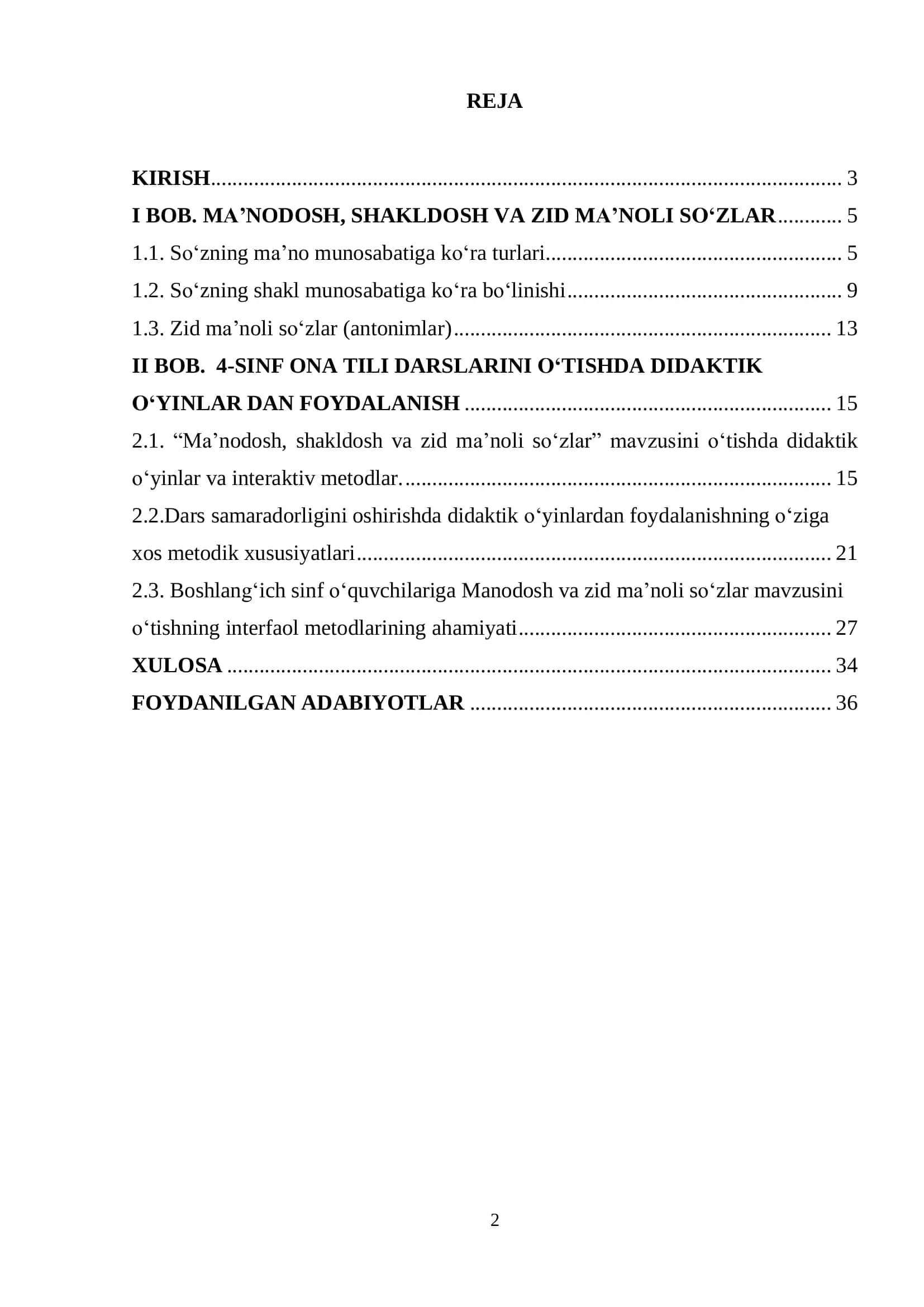 4-sinf ona tili darslarida “Ma’nodosh, shakldosh va zid ma’noli so‘zlar” 2