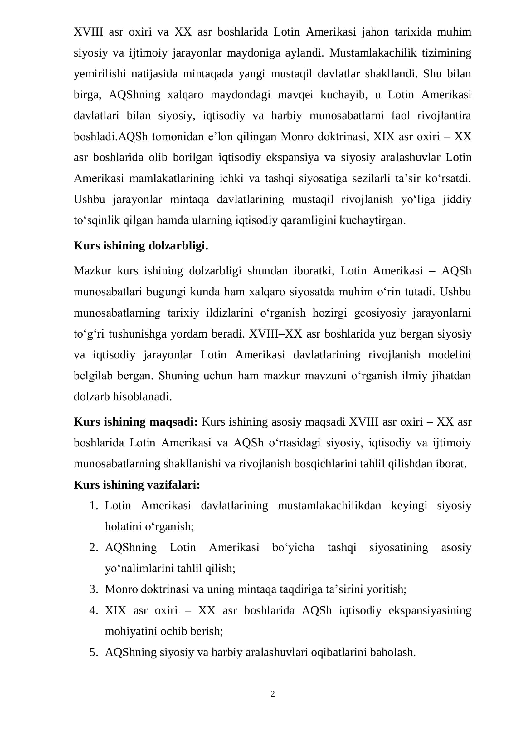 Lotin Amerikasi – AQSh munosabatlari 2